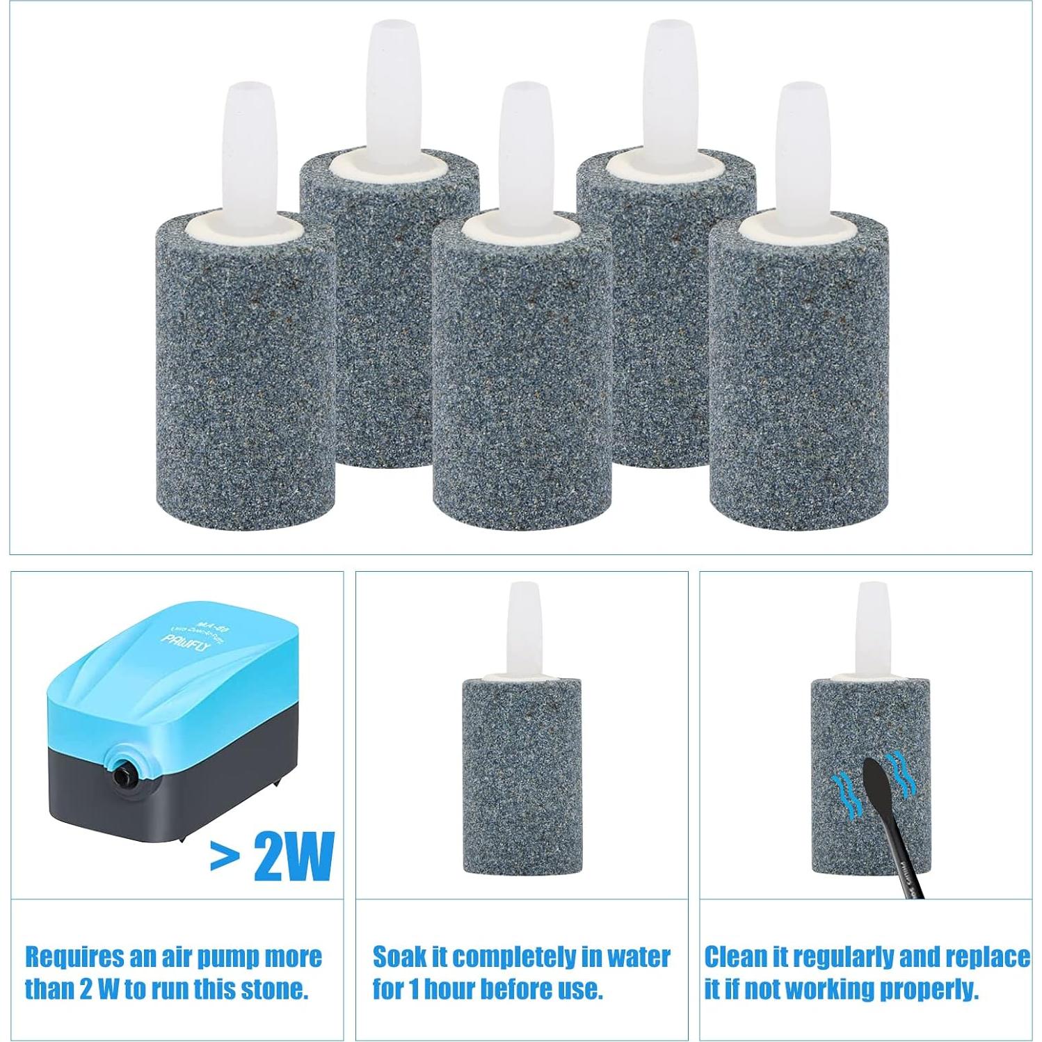 Difusor de burbujas Teqooza 2x3cm para acuario, paquete de 5