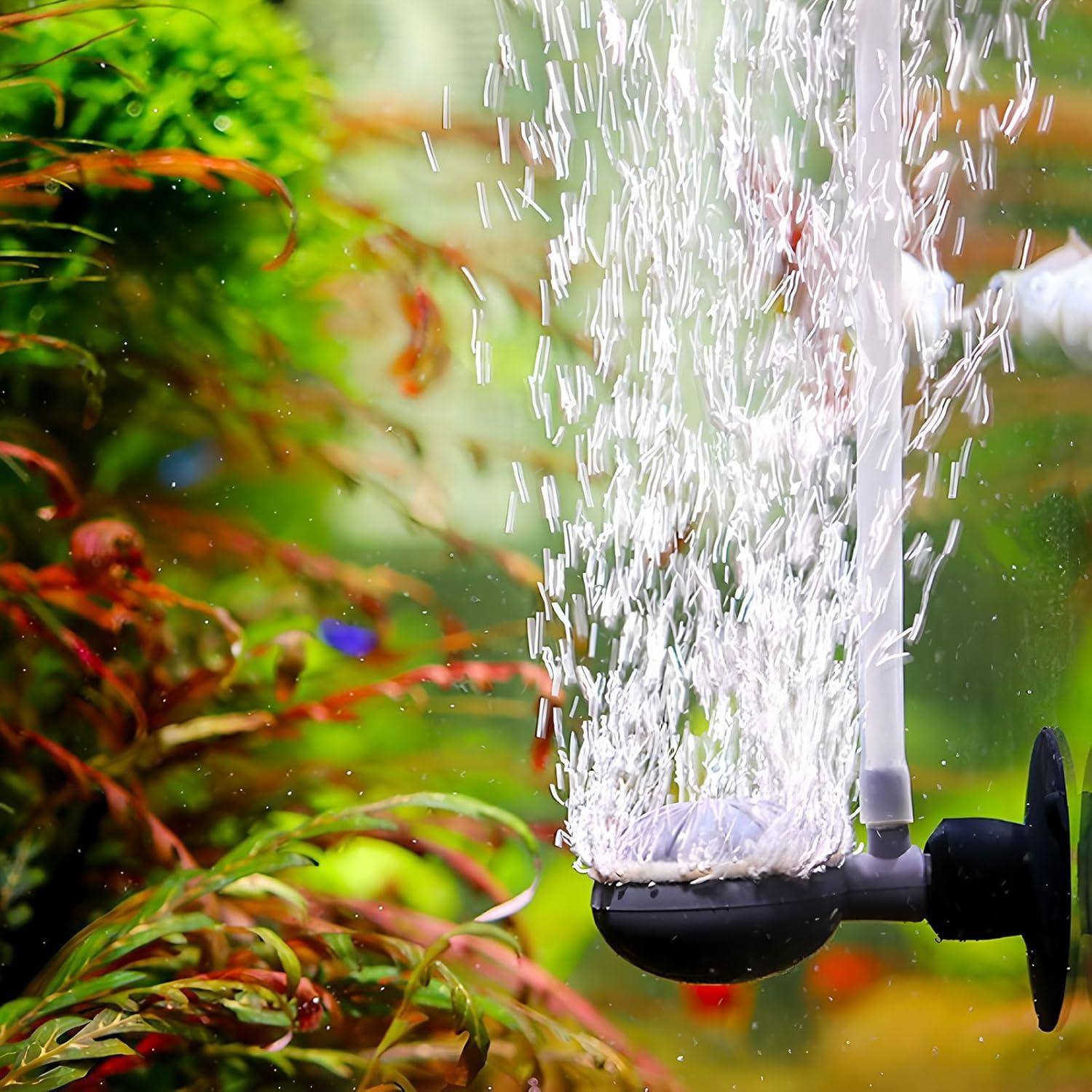 Difusor de Burbuja Nano Jomissly para Acuario, 2 Piezas, Negro