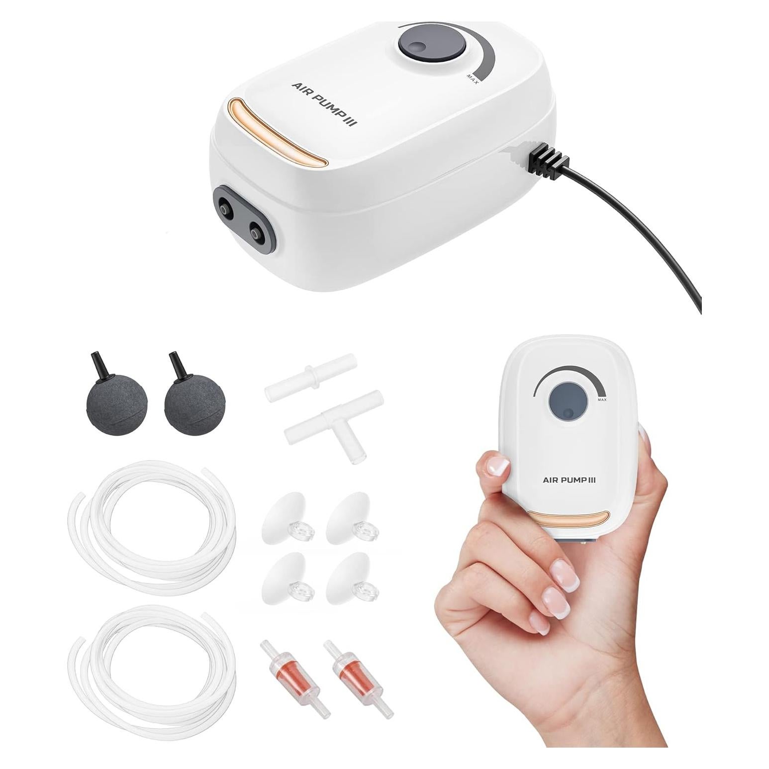 Bomba de Aire para Acuario Moonorange 3W Ajustable 6.8L/min