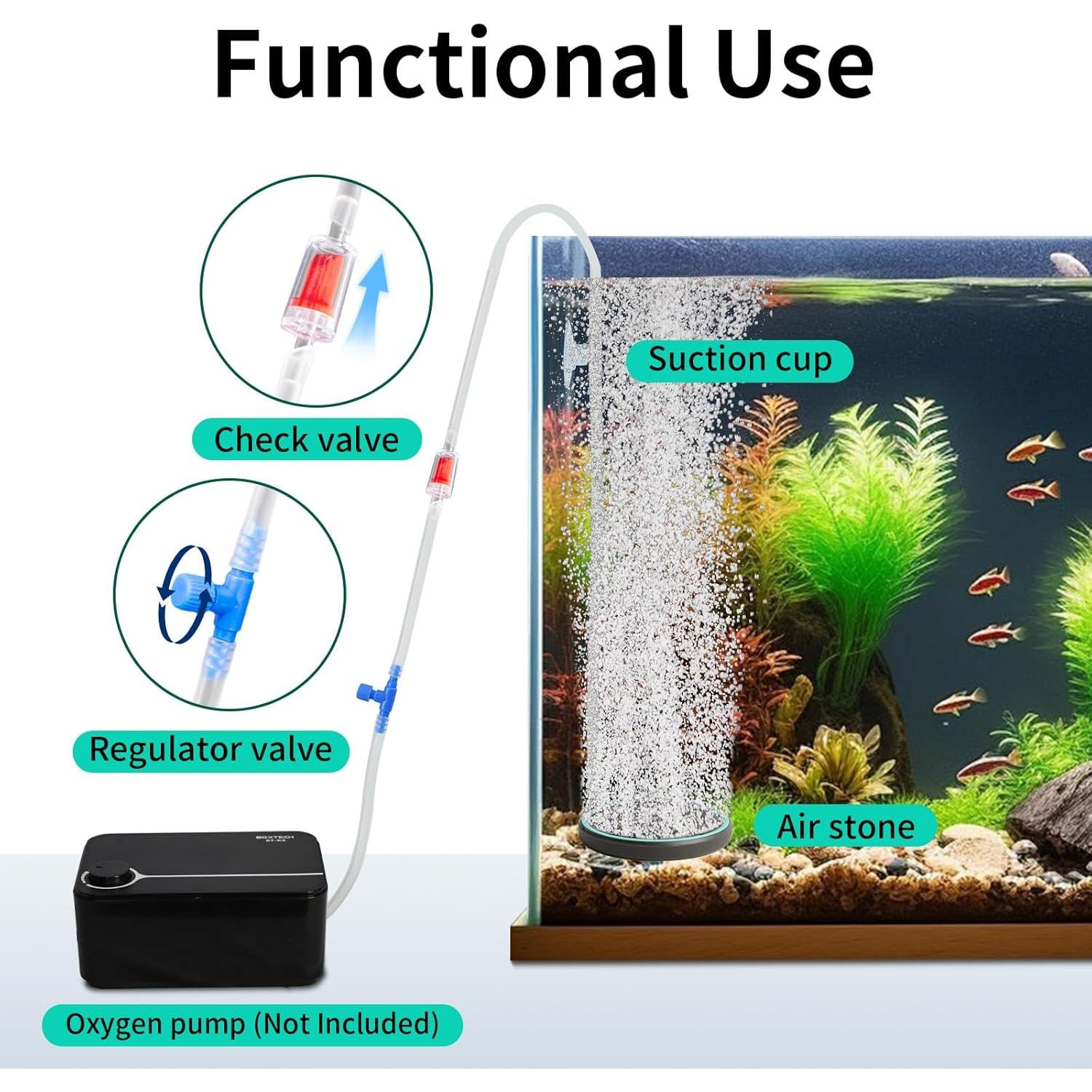 Difusor de Oxígeno UPETTOOLS 5 cm para Acuarios Nano Silencioso