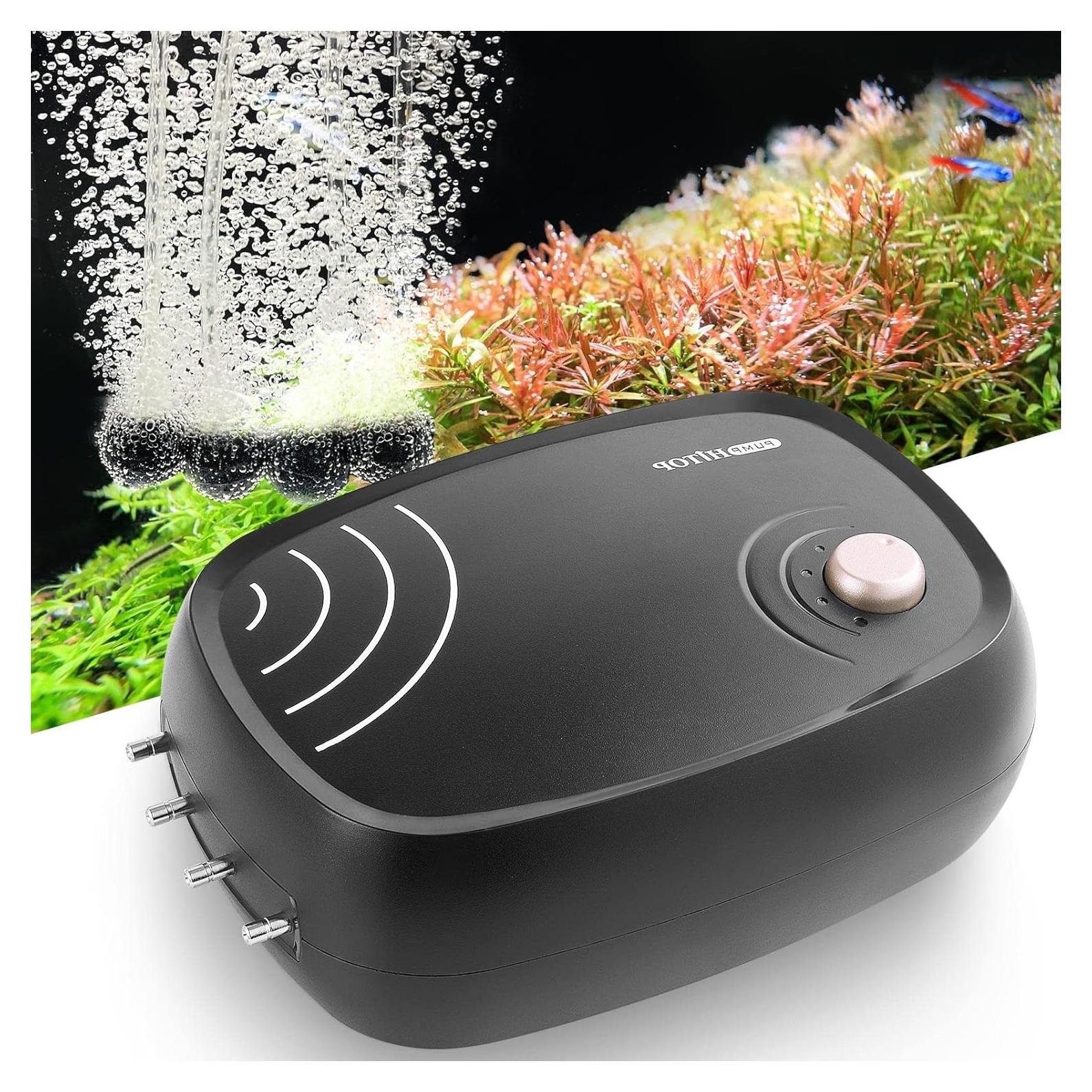 Bomba de Aire HITOP 10W 1219L/h 4 Salidas para Acuario