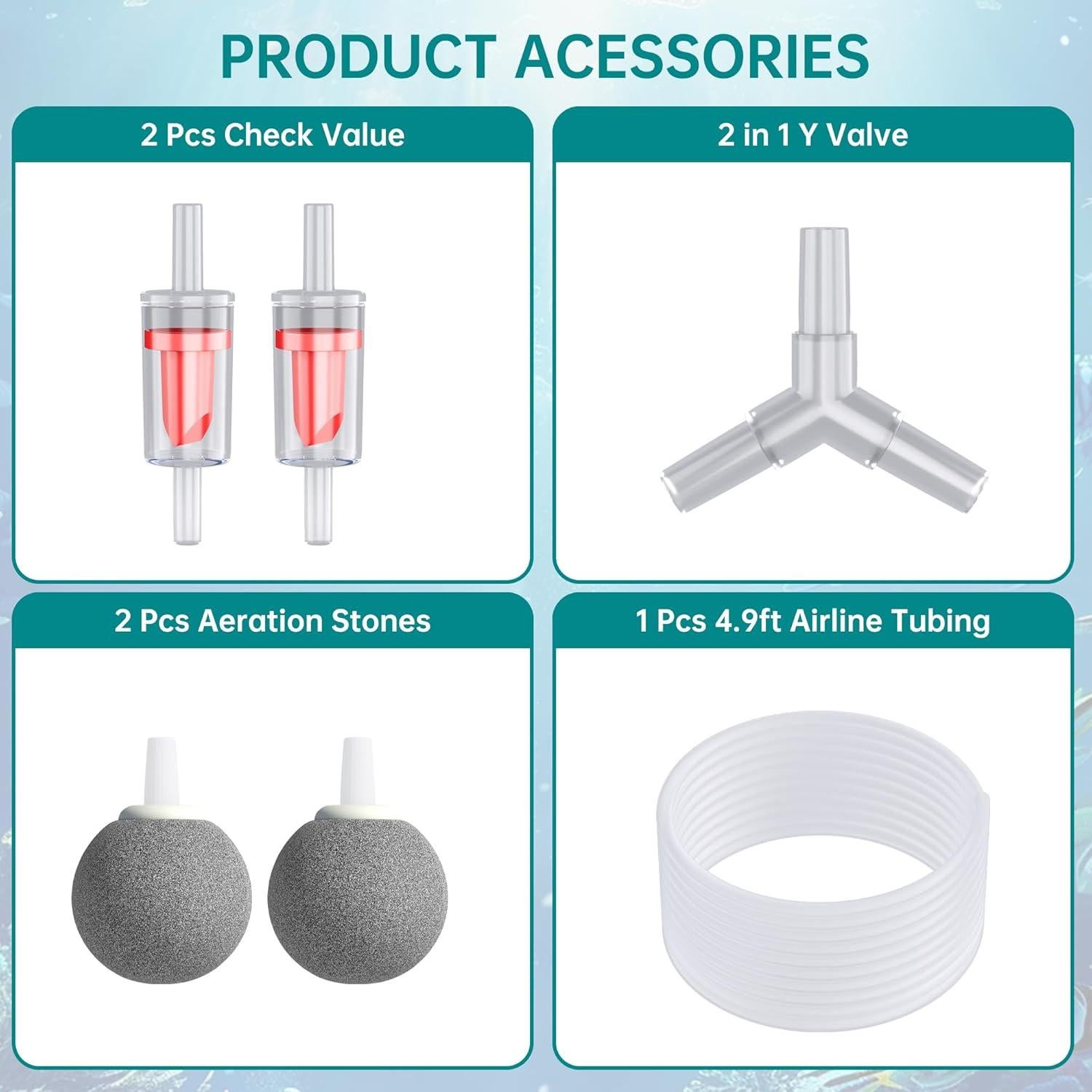 Bomba de Aire para Acuario Marpros AP-MAT-773V 2.5W Silenciosa