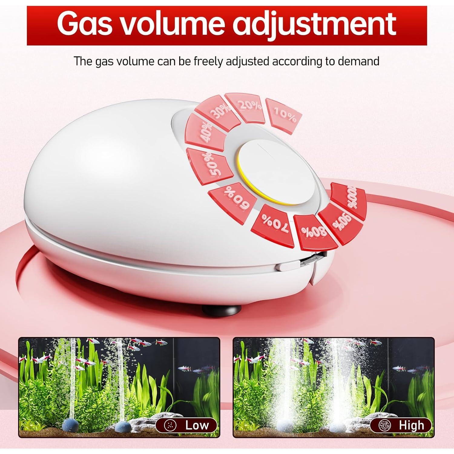 Bomba de aire silenciosa AQUASMITH 1W para acuarios 0-151L