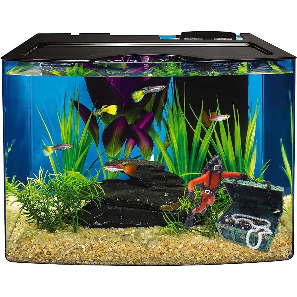 Adorno de Acuario Eyech Cofre del Tesoro Naranja 6x4.5cm