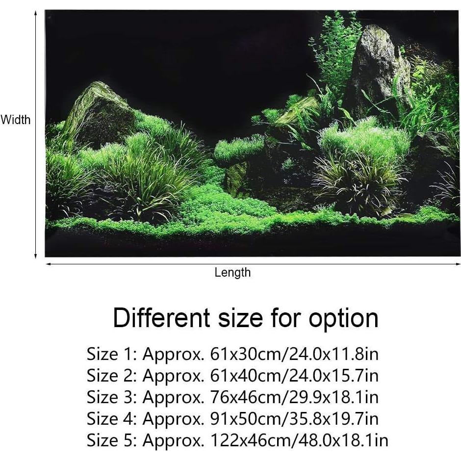 Pegatina Acuario Hierba de Agua PVC 61x30cm Andraw