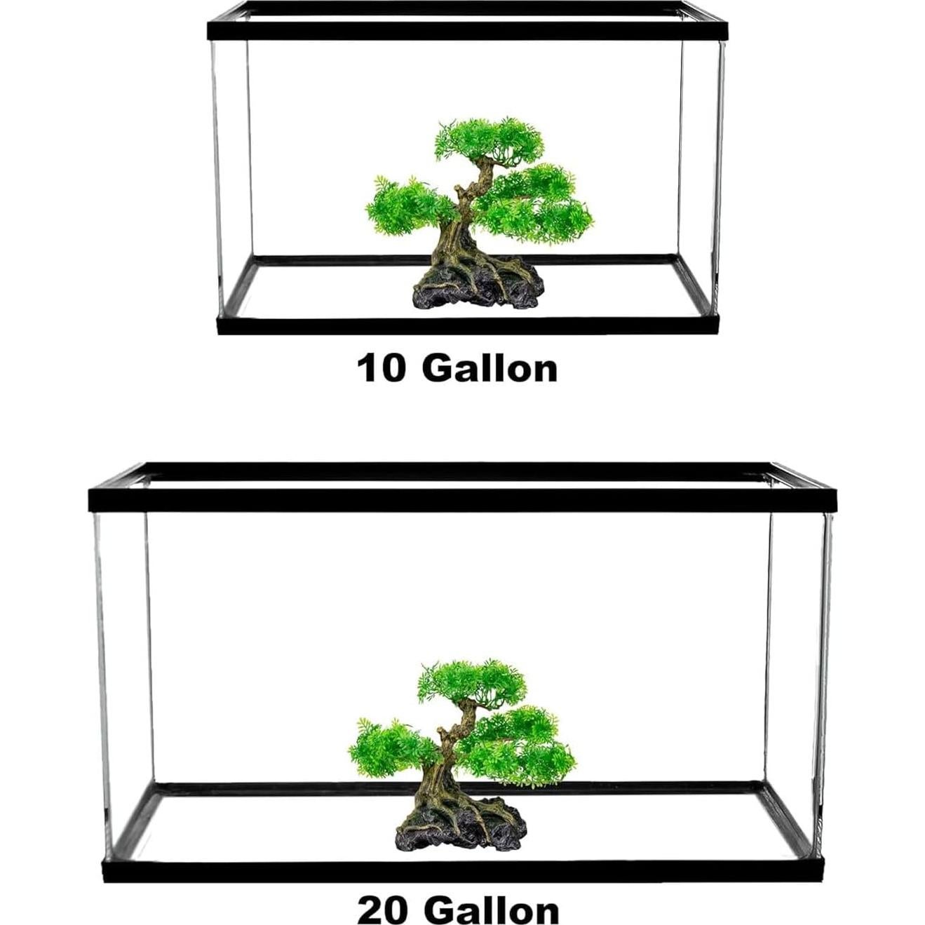 UNEAK Árbol Bonsai Artificial para Acuario 18 cm Verde