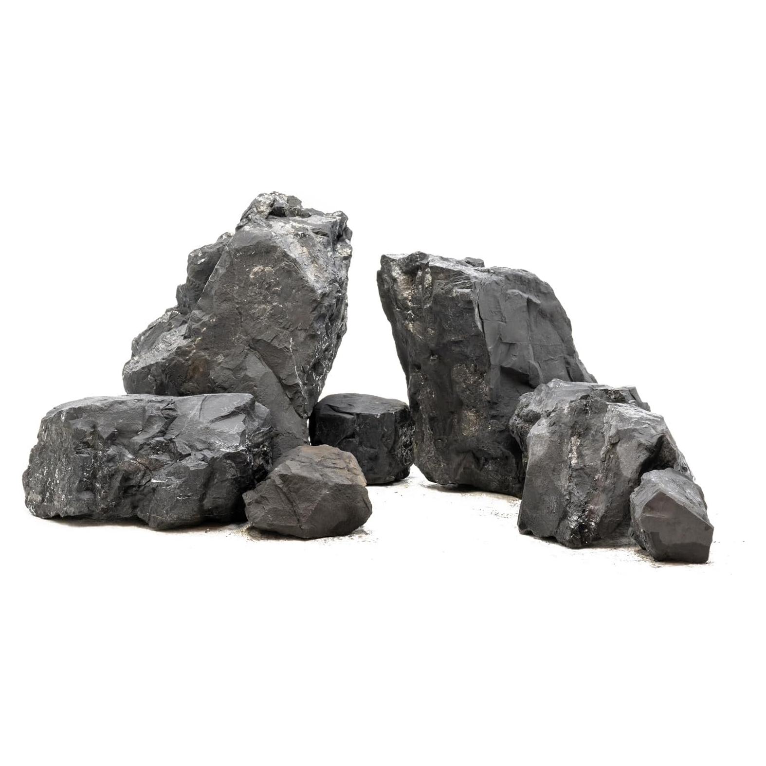 Rocas de Pizarra Negra Unocho para Acuarios 2.27kg 4Pcs
