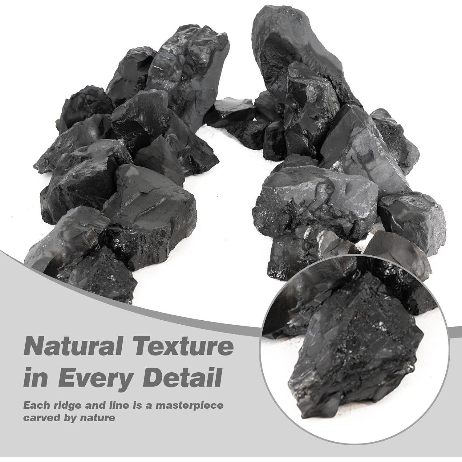 Rocas de Pizarra Negra Unocho para Acuarios 2.27kg 4Pcs