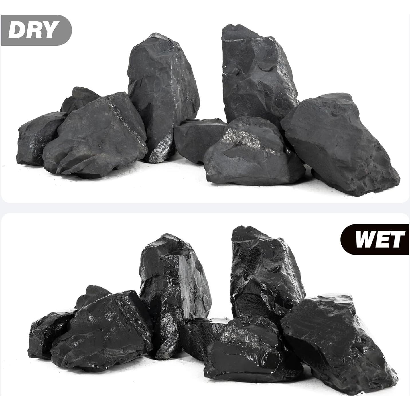 Rocas de Pizarra Negra Unocho para Acuarios 2.27kg 4Pcs