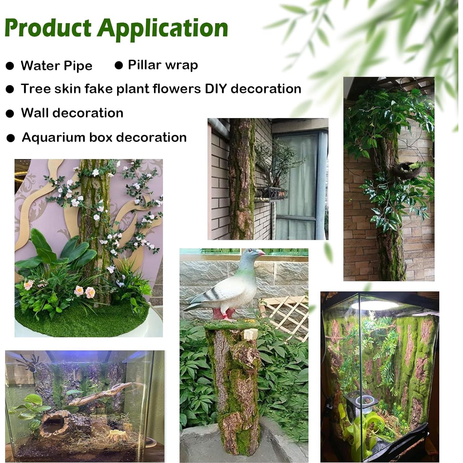 Fondo de Corcho para Terrario Reptiles Kathson 2 Piezas 40x30cm