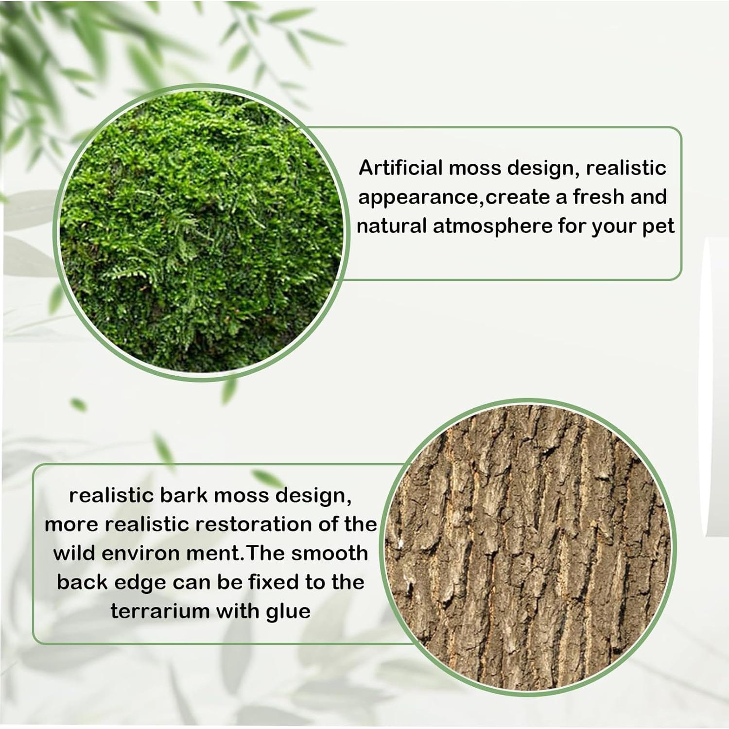 Fondo de Corcho para Terrario Reptiles Kathson 2 Piezas 40x30cm