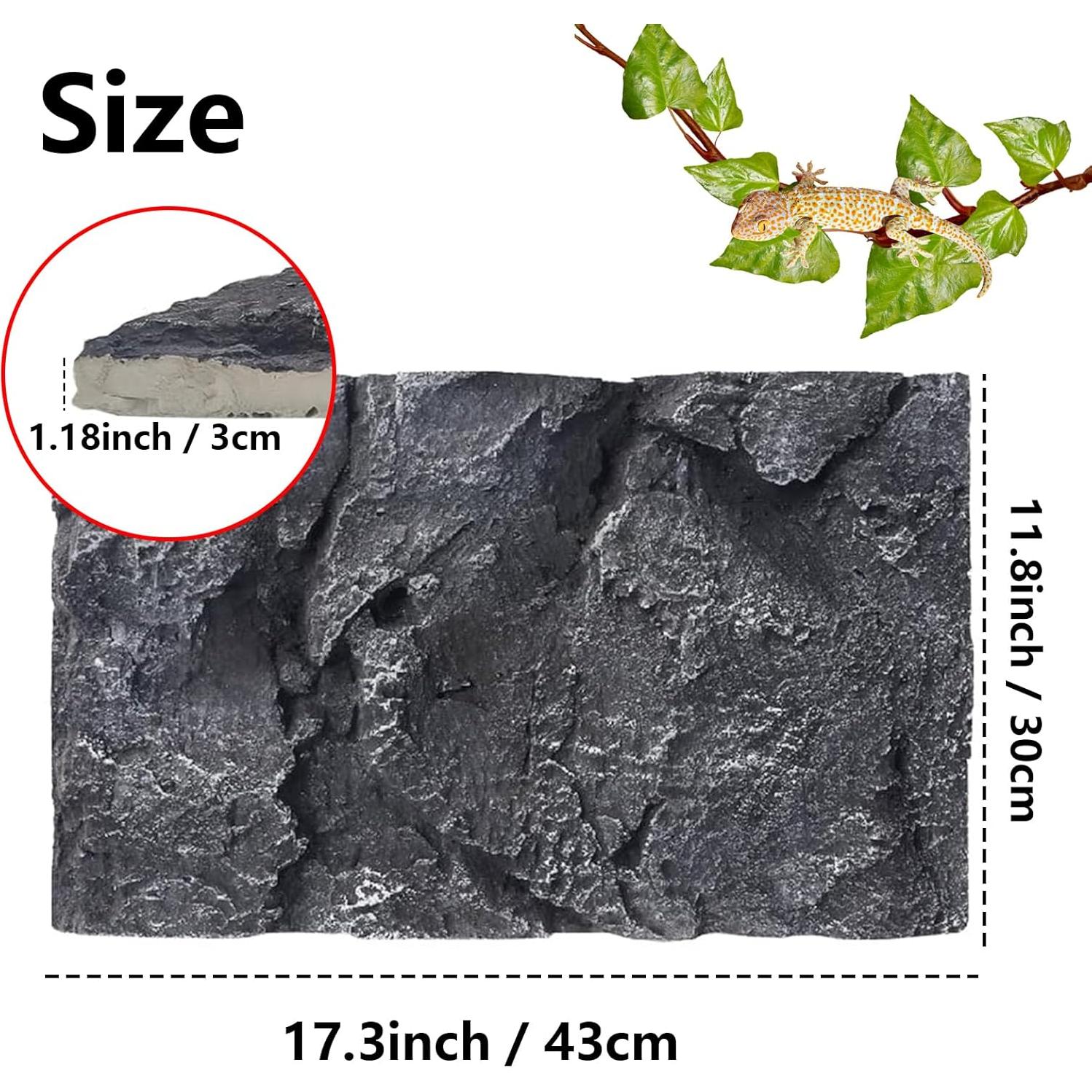 Fondo de Terrario 3D Hamiledyi 43.9x30 cm para Reptiles