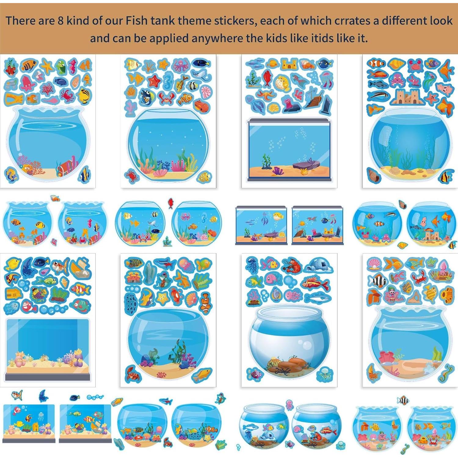 32 Pegatinas Acuario MARAI para 100 Días de Escuela - Manualidades