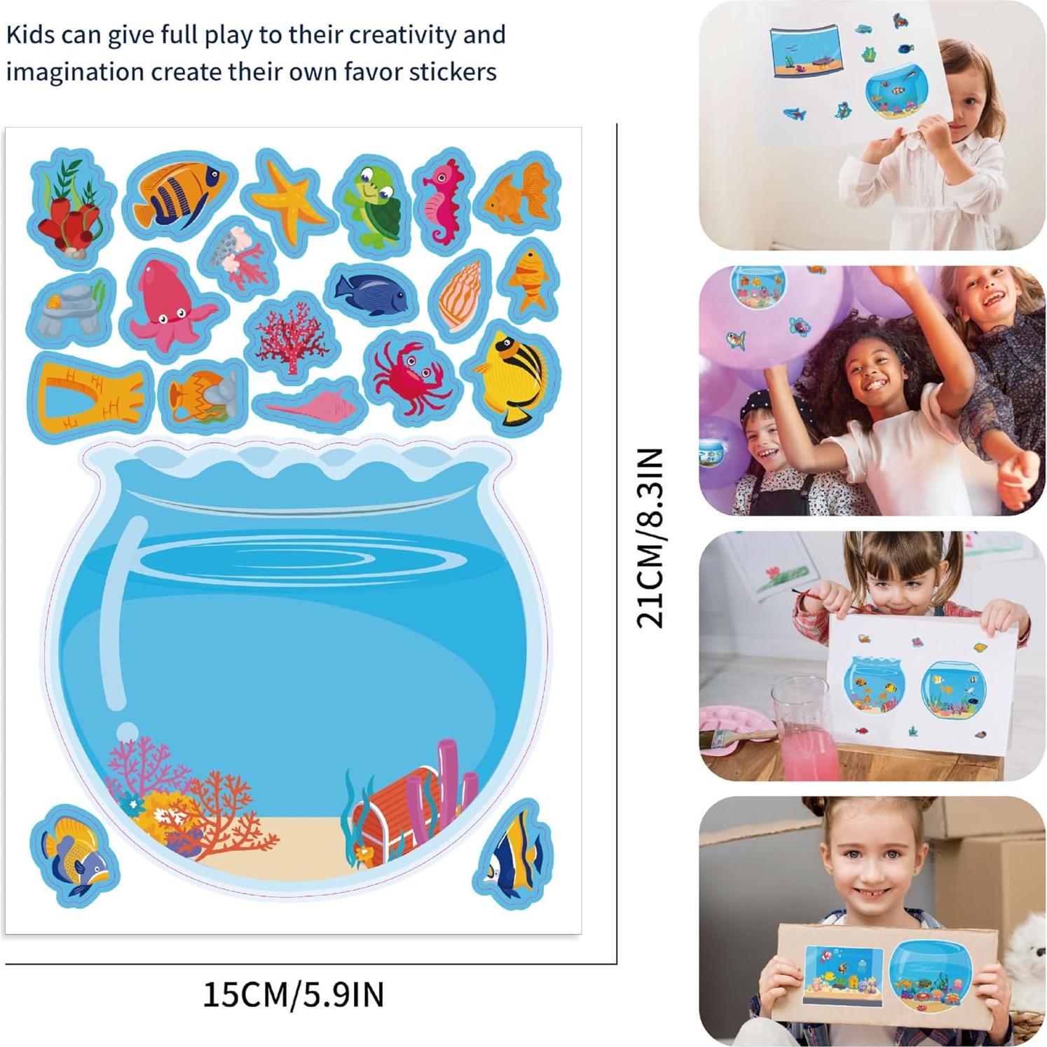 32 Pegatinas Acuario MARAI para 100 Días de Escuela - Manualidades