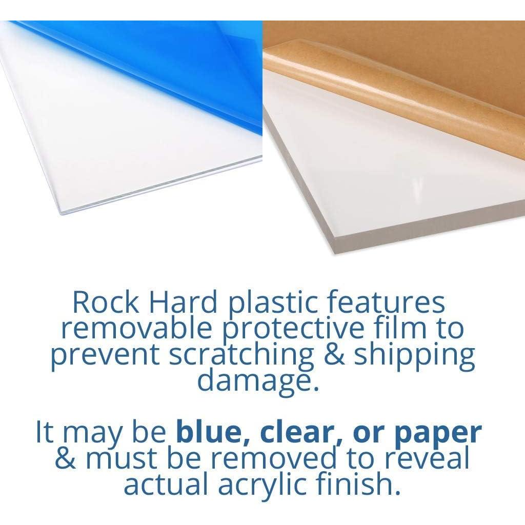 Hoja de Acrílico Negro Rock Hard Plastics 30.16 cm x 30.16 cm