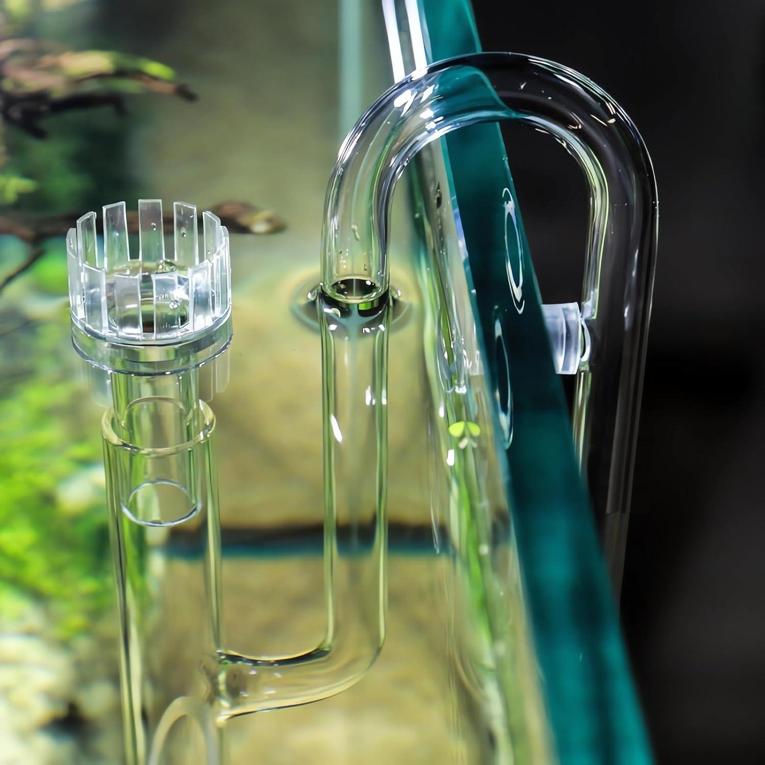 Tubo de Lirio de Vidrio JARDLI con Skimmer 13mm para Acuario