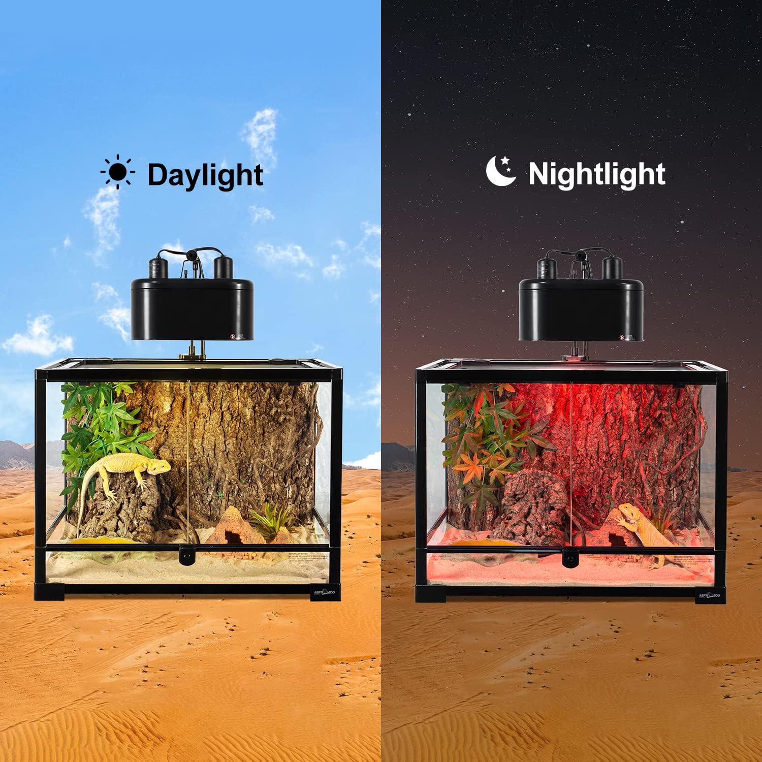 Lámpara de Calor para Reptiles REPTIZOO 75W UVA y Infrarroja