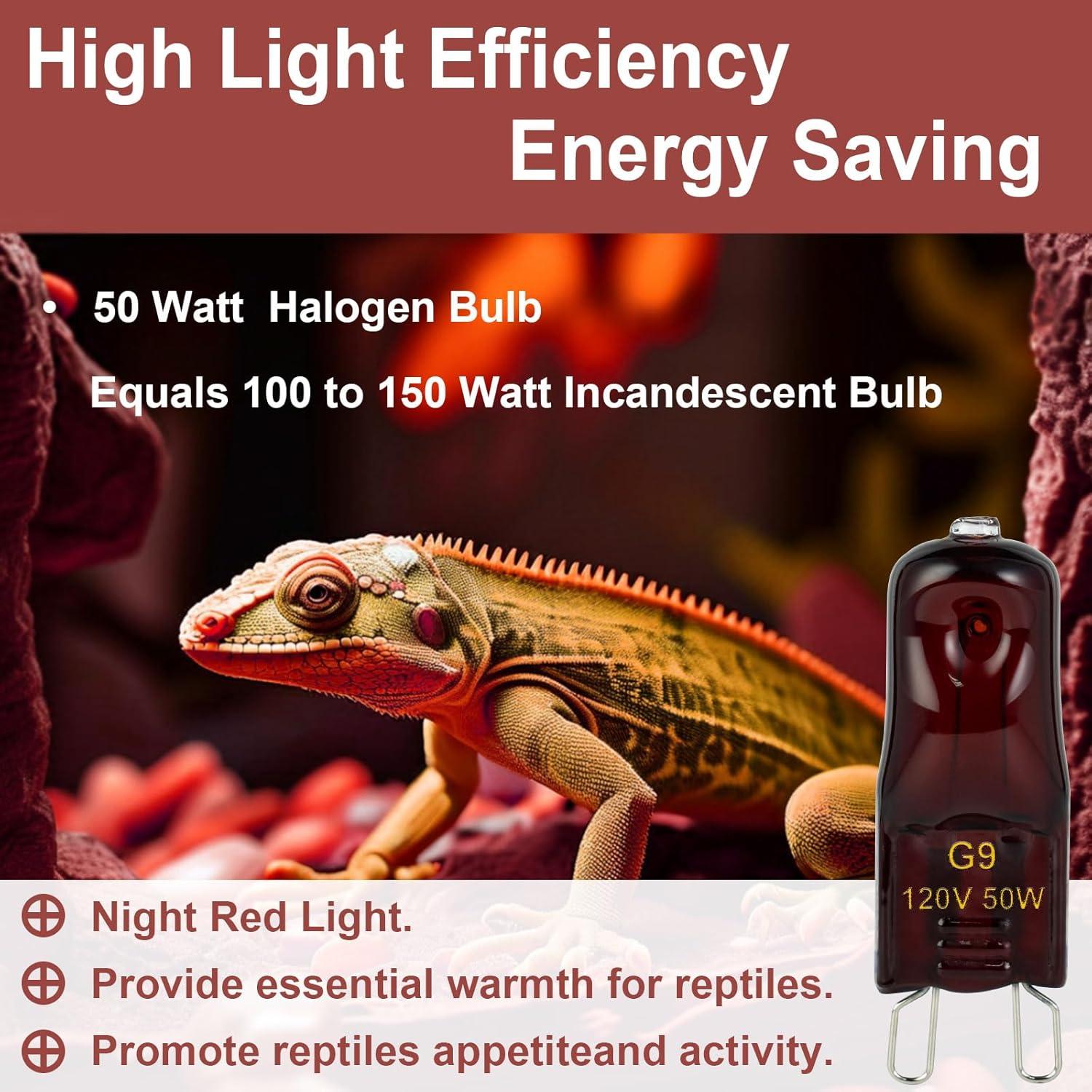 Bombillas de Calor G9 Halógenas 50W para Reptiles - Paquete de 2