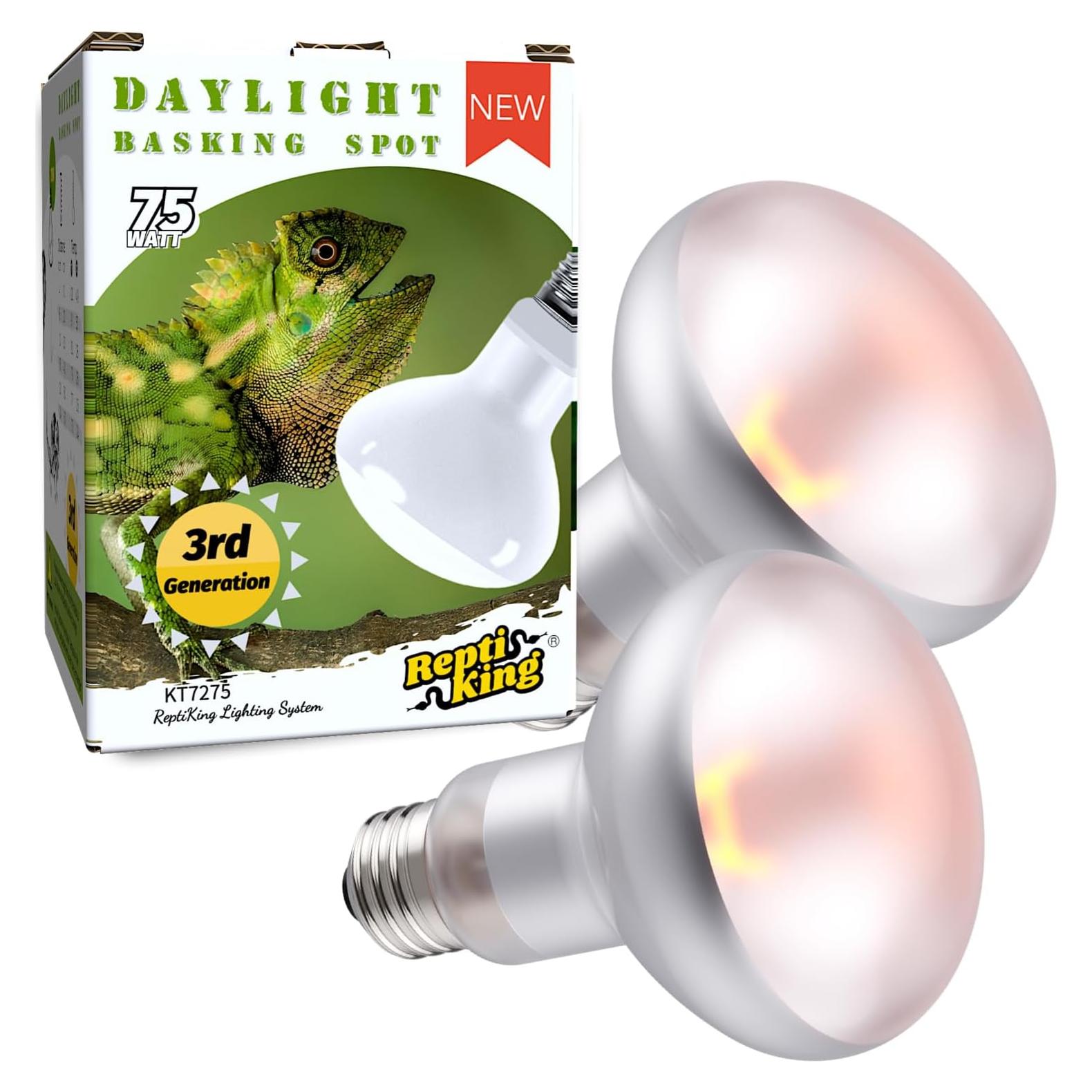 Lámpara de Calor ReptiKing 75W para Reptiles - Paquete de 2