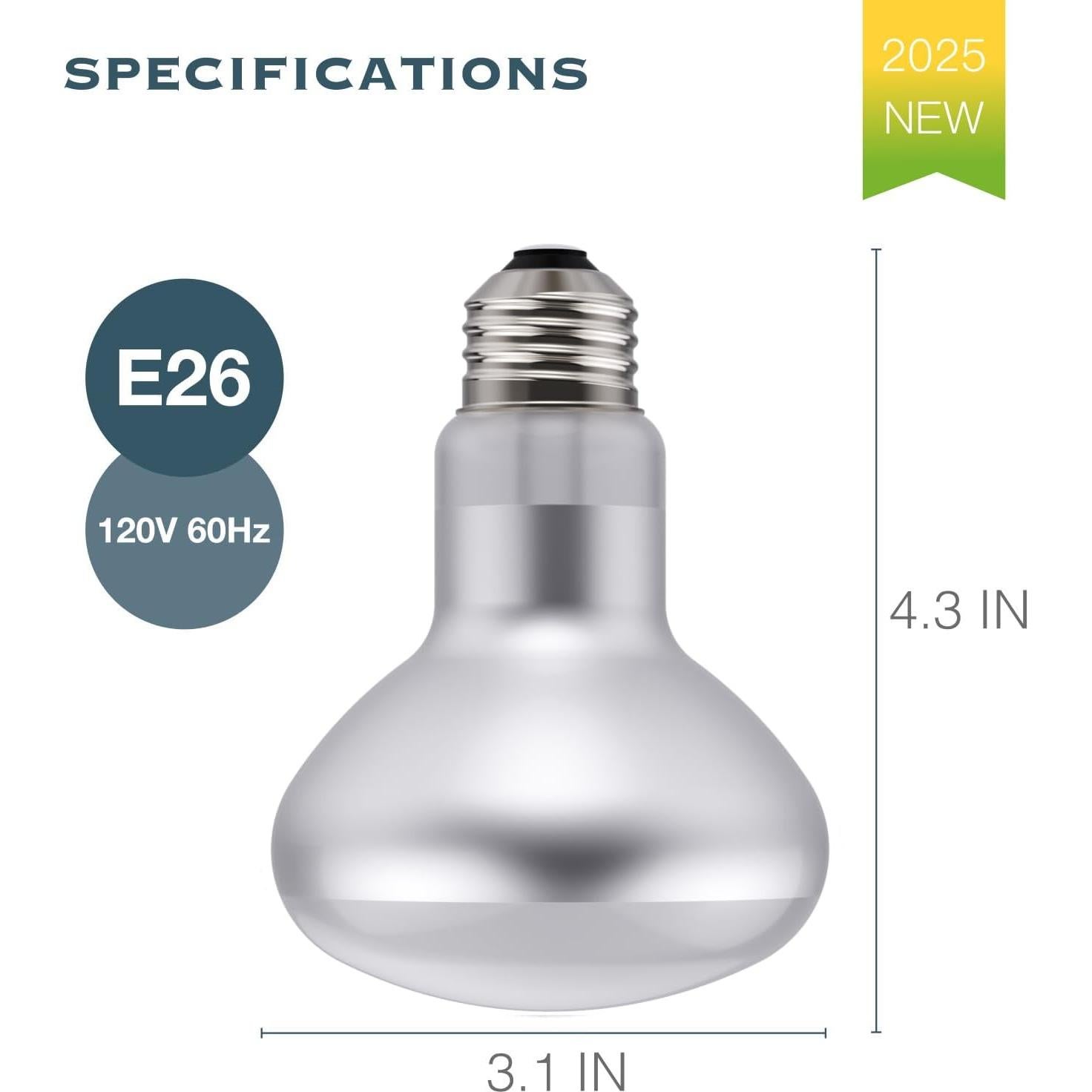 Lámpara de Calor ReptiKing 75W para Reptiles - Paquete de 2