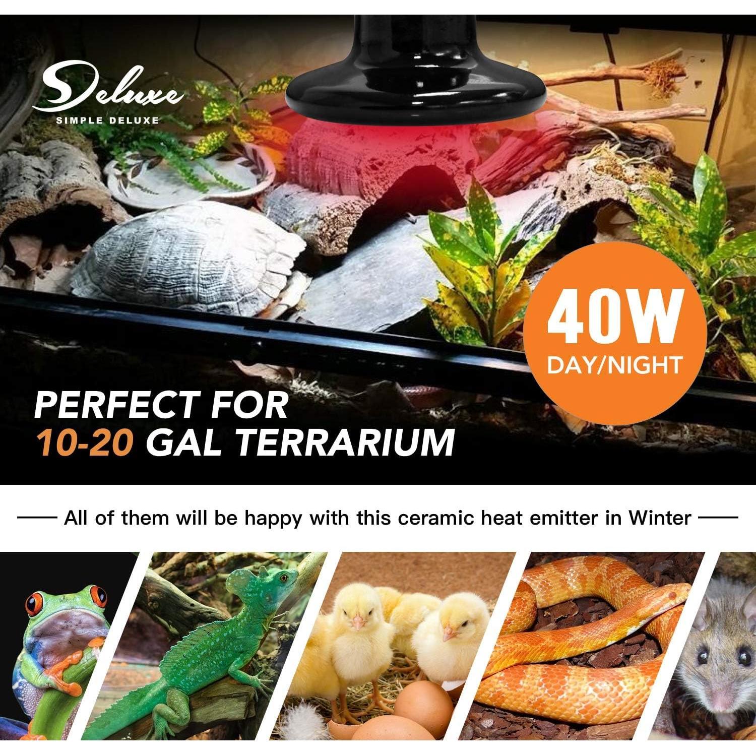 Bombilla Emisor de Calor Cerámico 40W Simple Deluxe 2-Pack