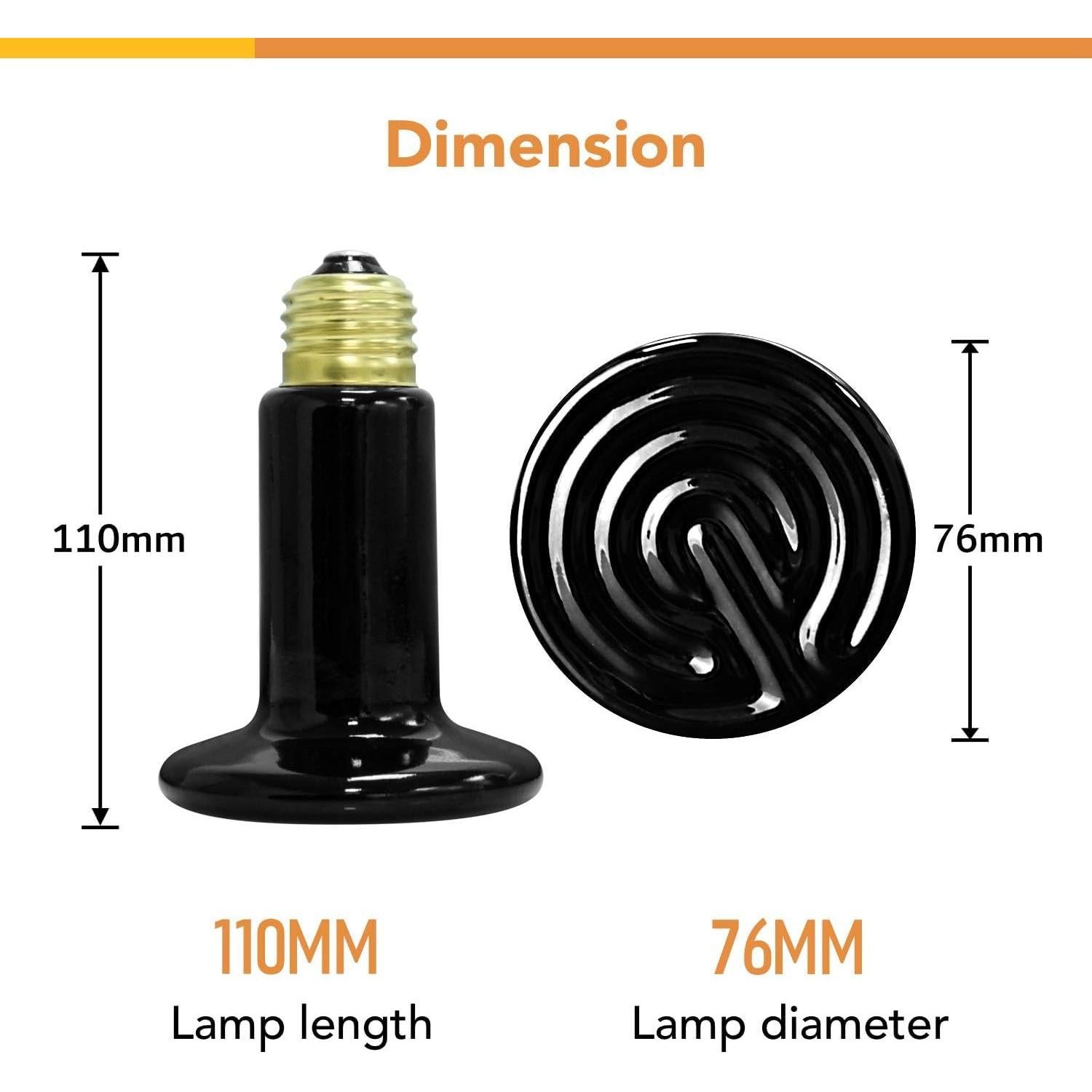 Bombilla Emisor de Calor Cerámico 40W Simple Deluxe 2-Pack