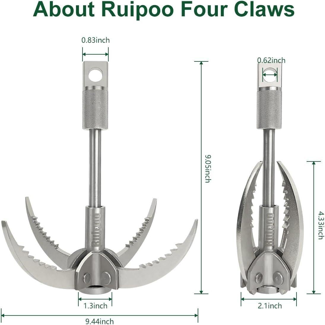 Gancho de Grappling Ruipoo Plegable 4 Garras 500 kg