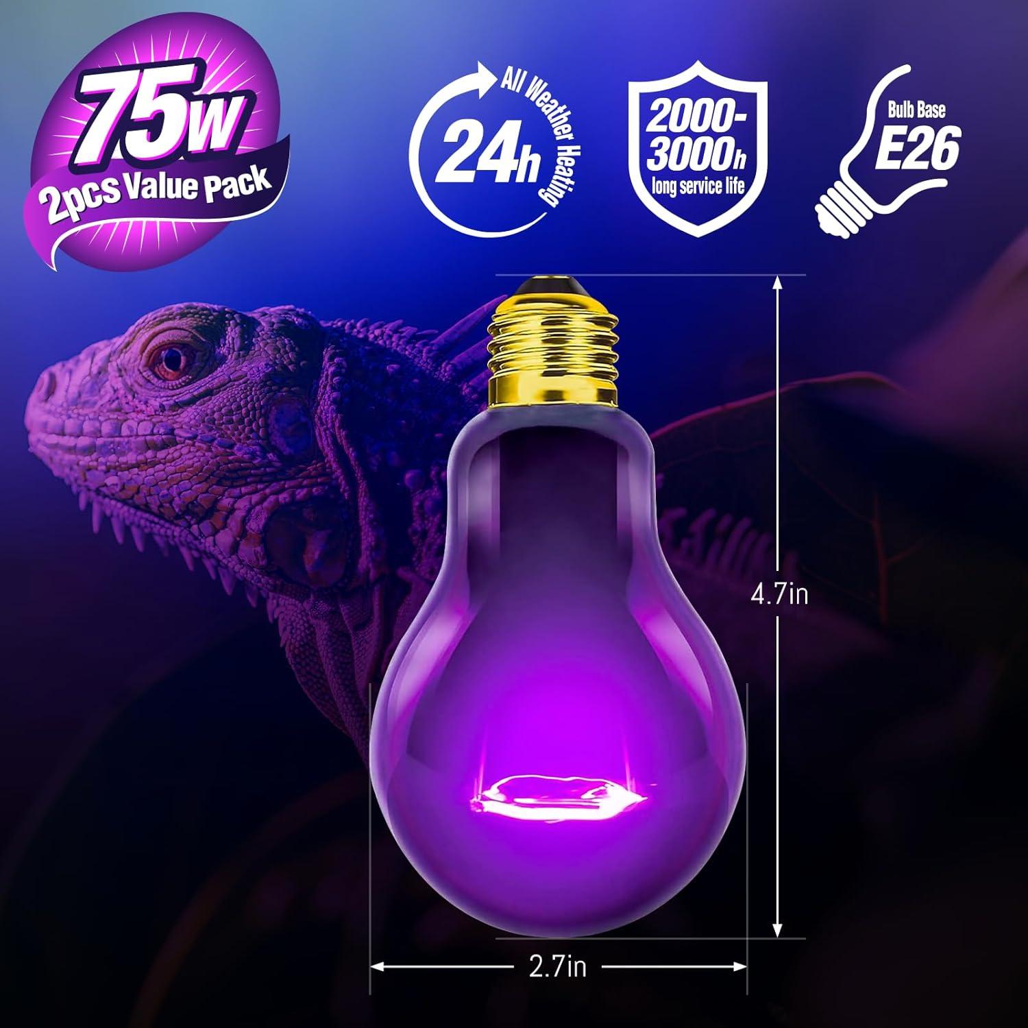 Bombilla de Calor Nocturna Leoterra 75W para Reptiles