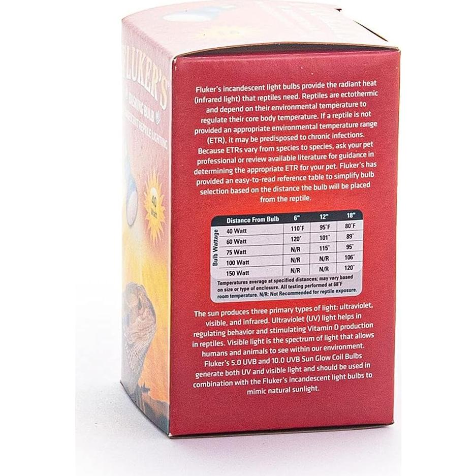 Bombilla Incandescente Repta-Sun Fluker 40W para Reptiles