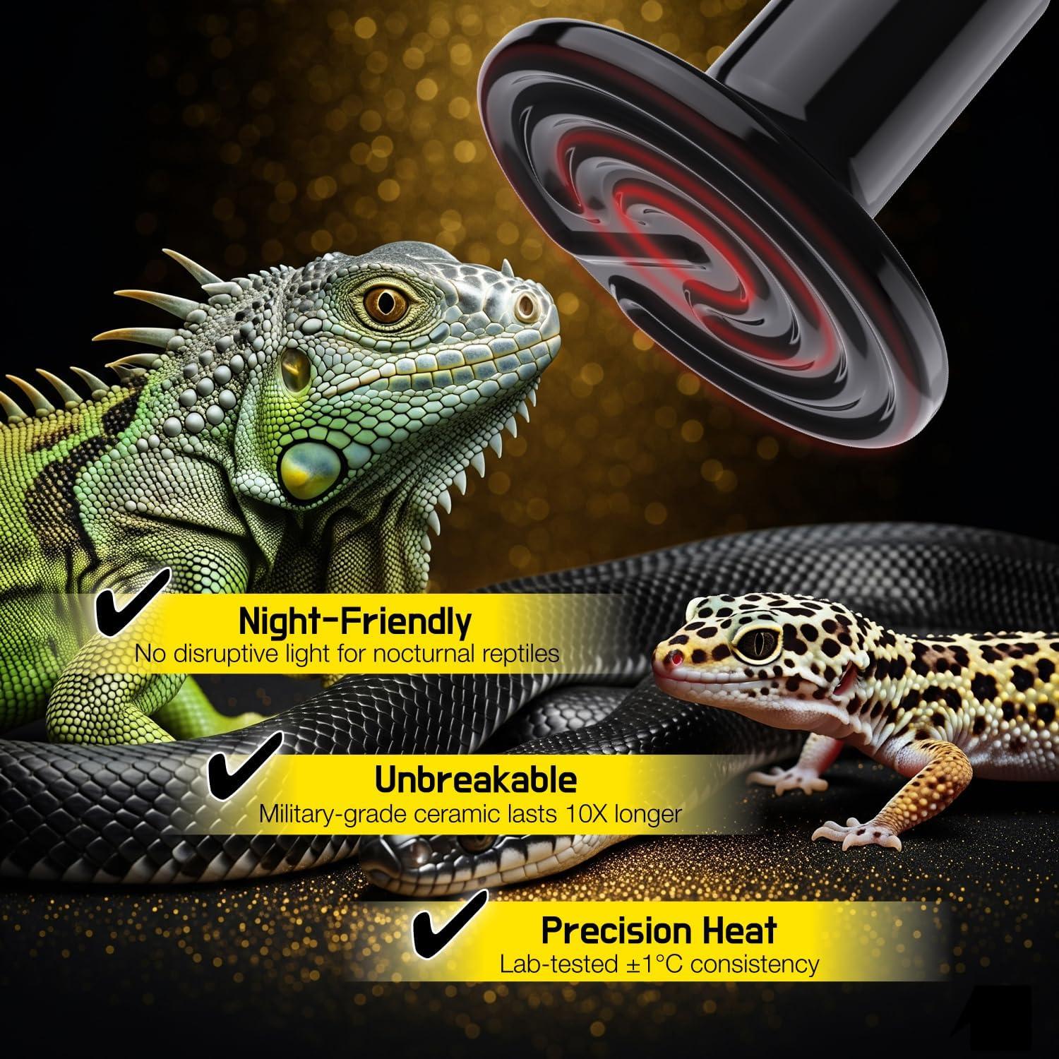 Emisor de Calor Cerámico 150W ReptiKing para Reptiles y Aves