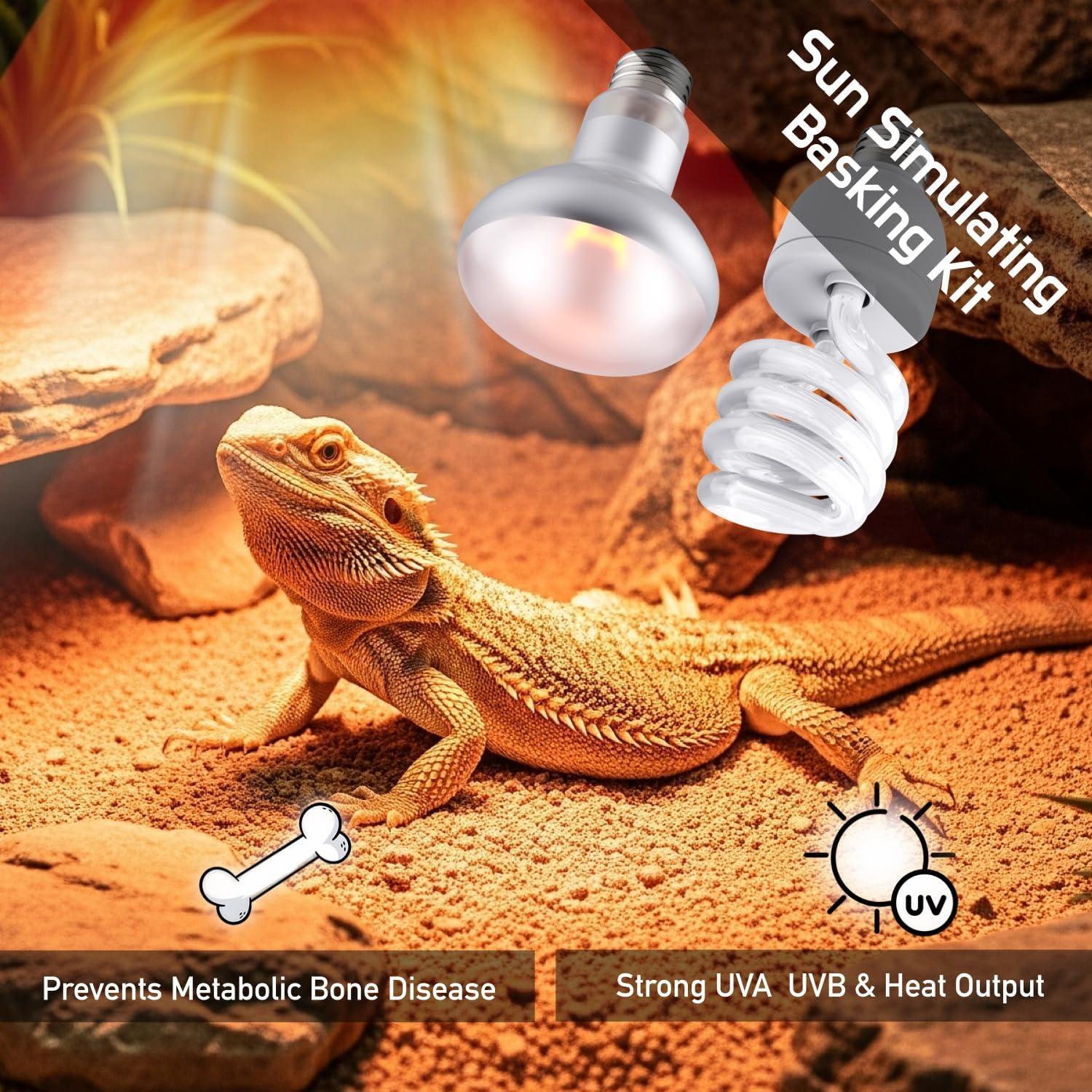 Combo Bombillas de Calor 100W y UVB 10.0 24W ReptiKing