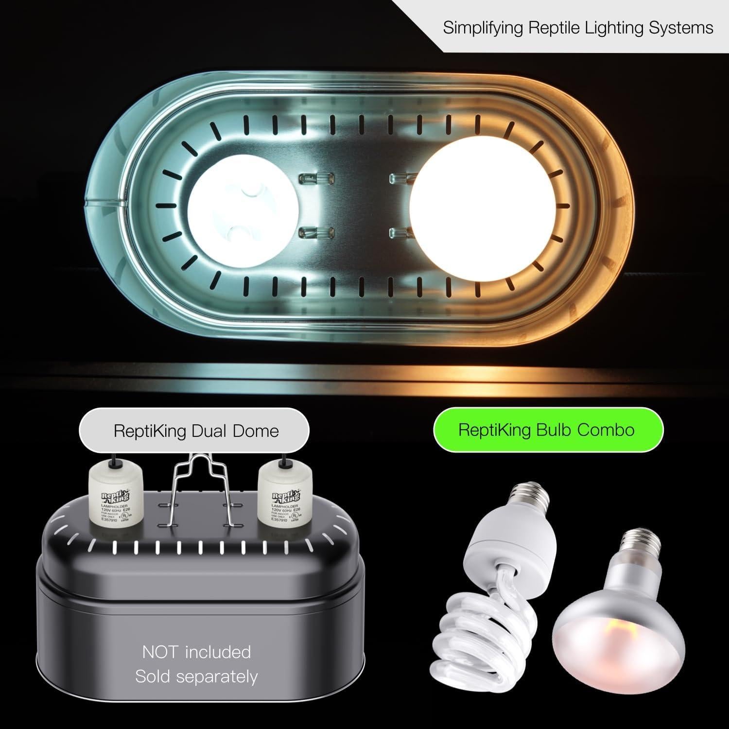 Combo Bombillas de Calor 100W y UVB 10.0 24W ReptiKing