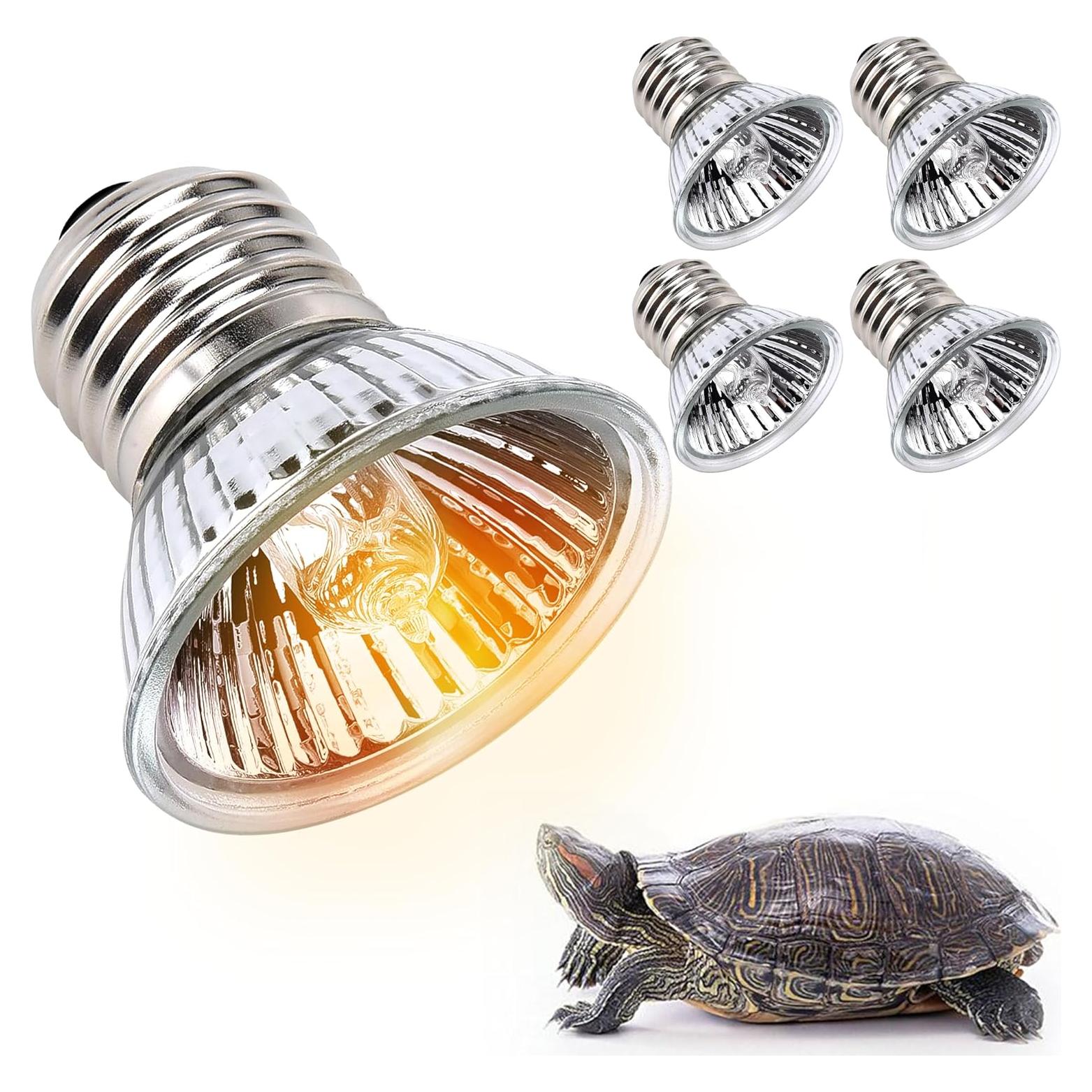 Lámpara de Calor UVA+UVB 50W EvaStary - Paquete de 4 Bombillas