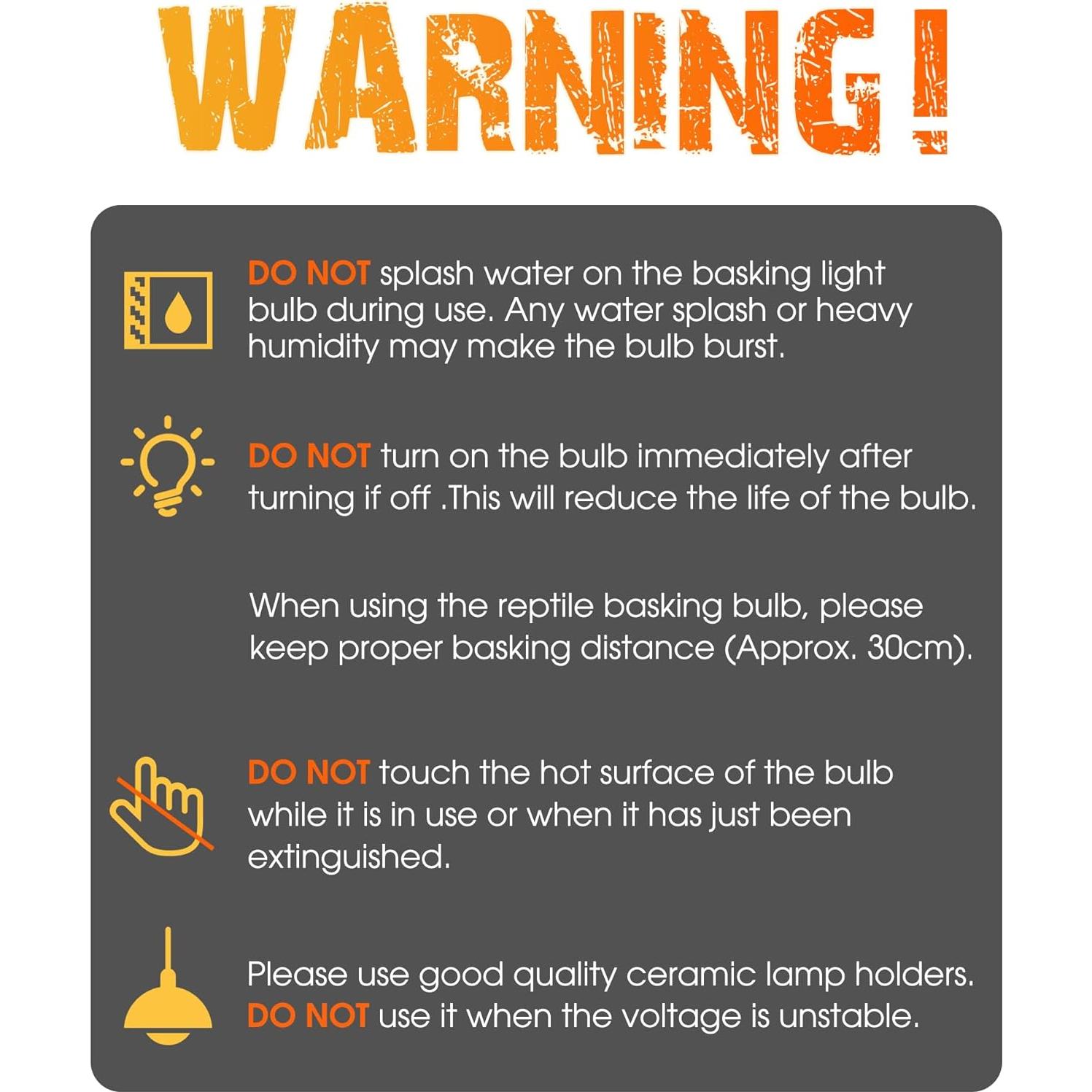 Lámpara de Calor UVA+UVB 50W EvaStary - Paquete de 4 Bombillas