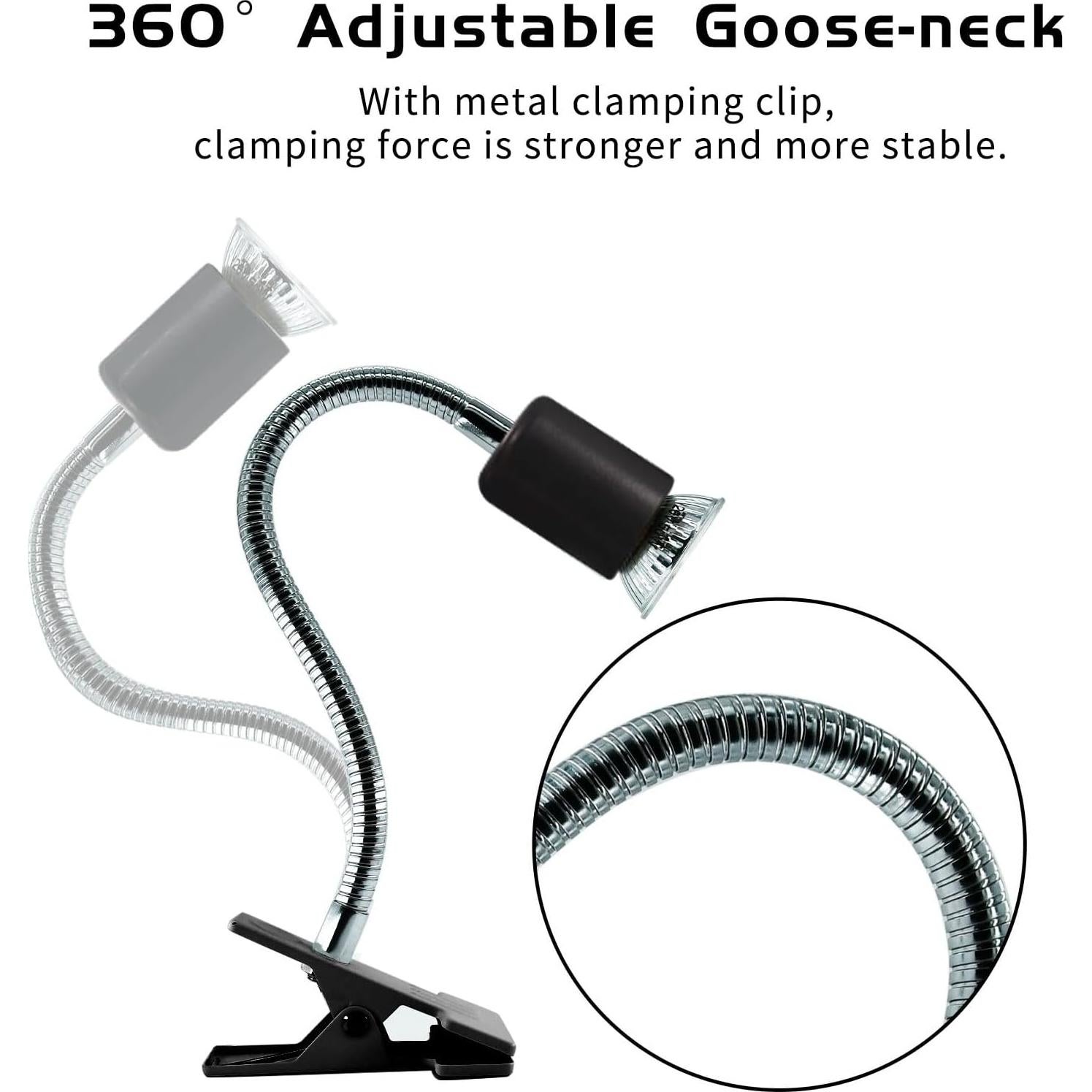 Lámpara de Calor UVA UVB para Reptiles WaazoRep con Temporizador