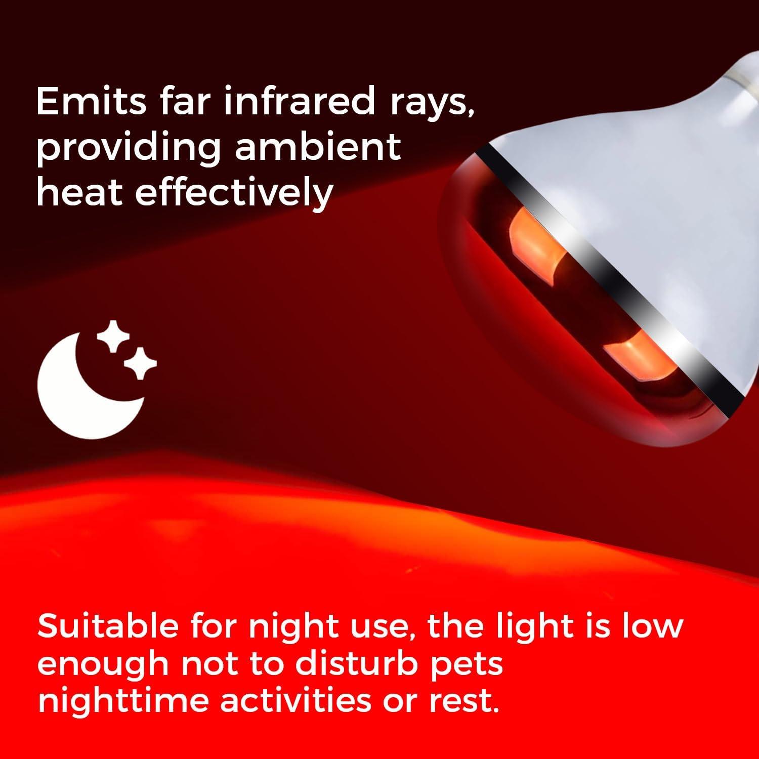 Lámpara de Calor Infrarroja MISDOOD 250W Paquete de 2