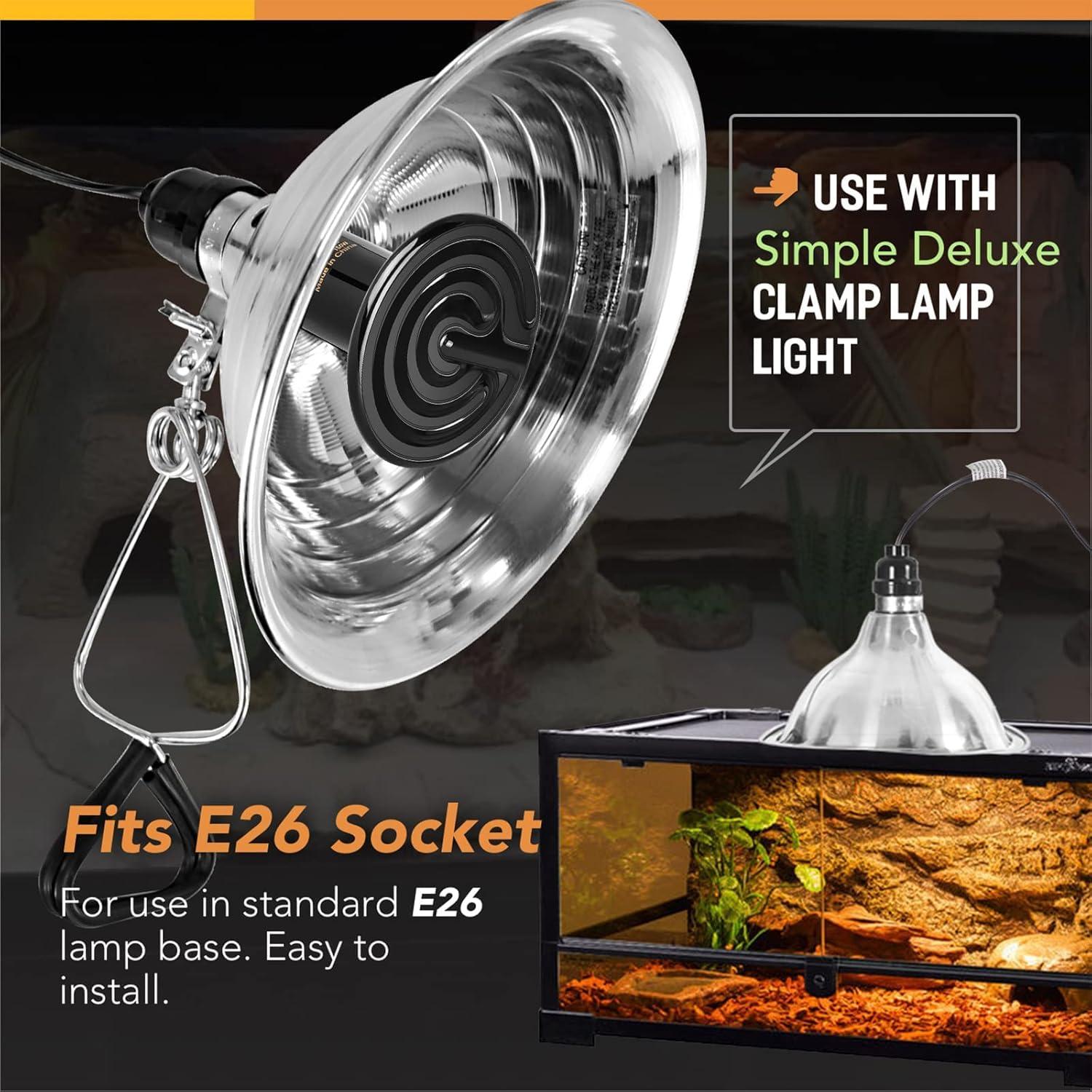 Emisor de Calor Cerámico Simple Deluxe 150W para Reptiles