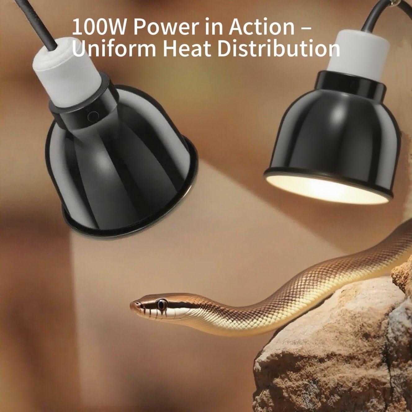 Lámpara para Reptiles 2-Pack AlxamolTools 13.97cm 150W