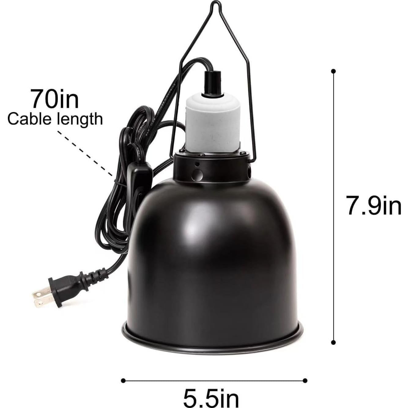 Lámpara para Reptiles 2-Pack AlxamolTools 13.97cm 150W