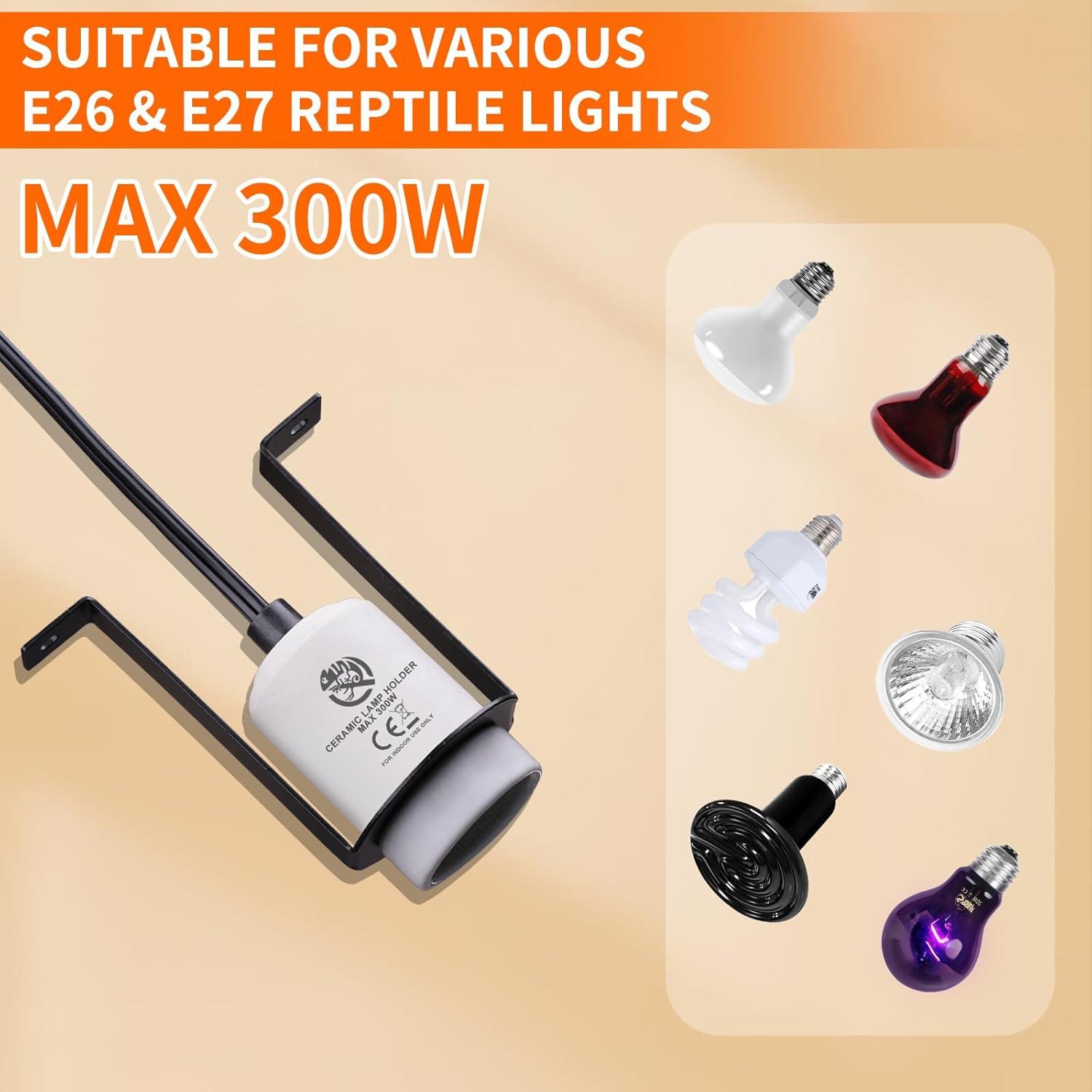 Soporte de Lámpara de Calor Cerámica REPTI HOME 300W