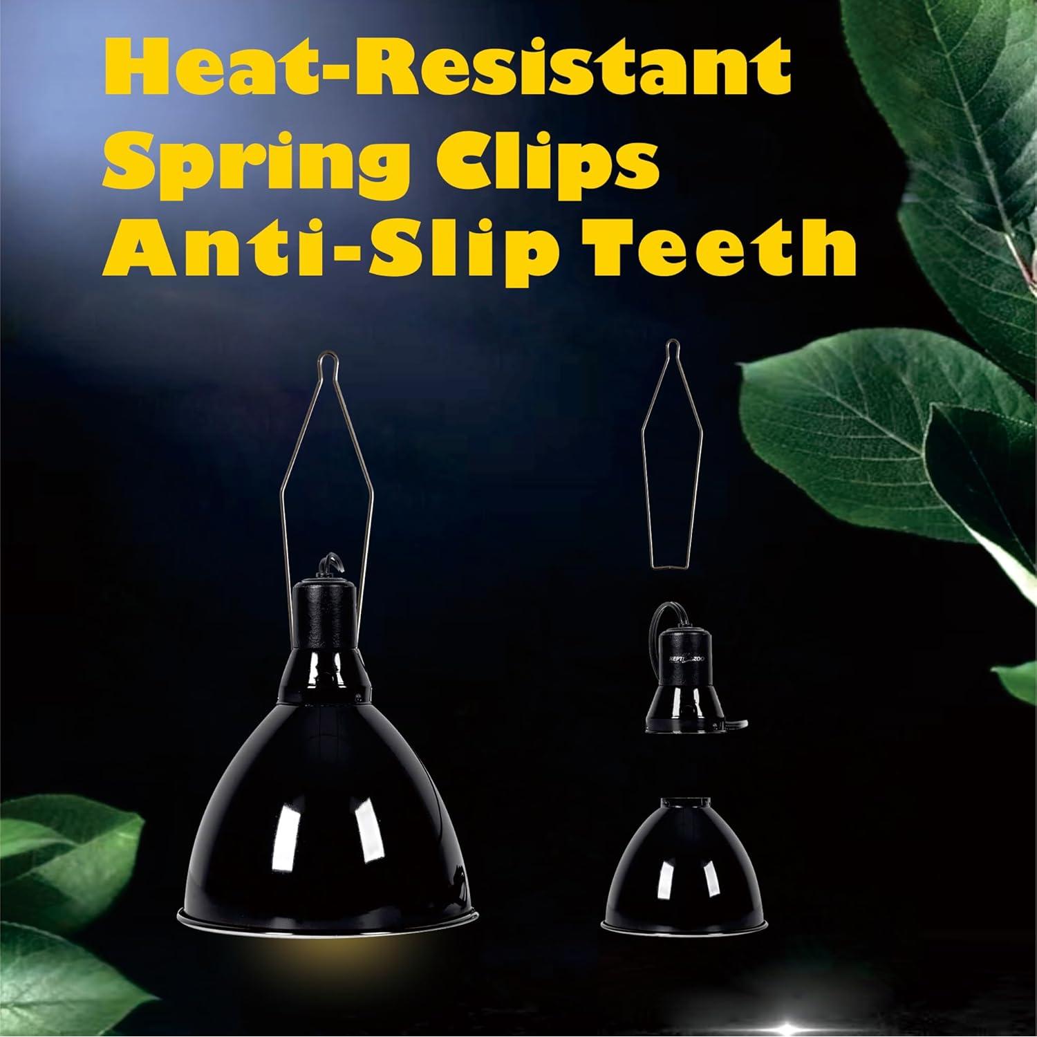 Clip de Resorte Universal para Domo de Iluminación Reptiles - Paquete de 2