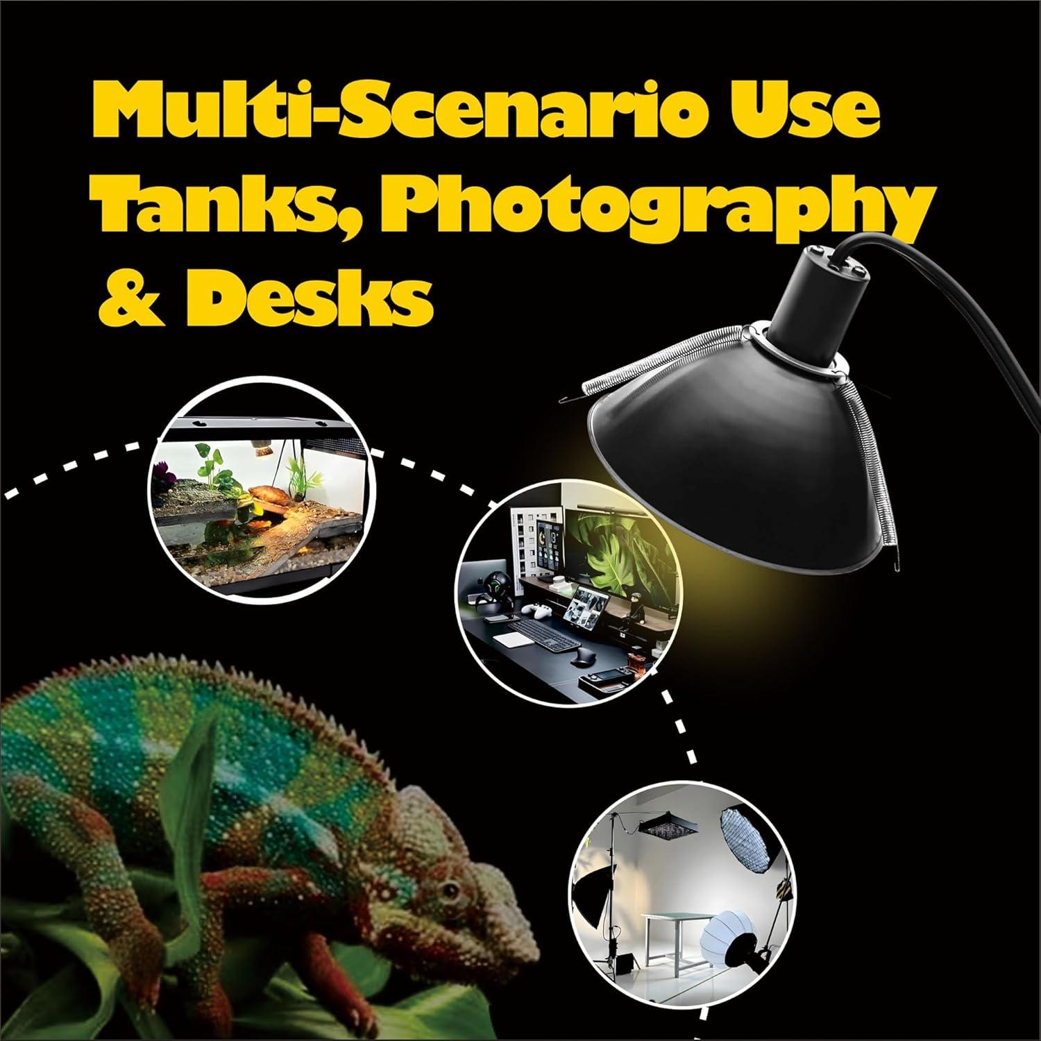 Clip de Resorte Universal para Domo de Iluminación Reptiles - Paquete de 2