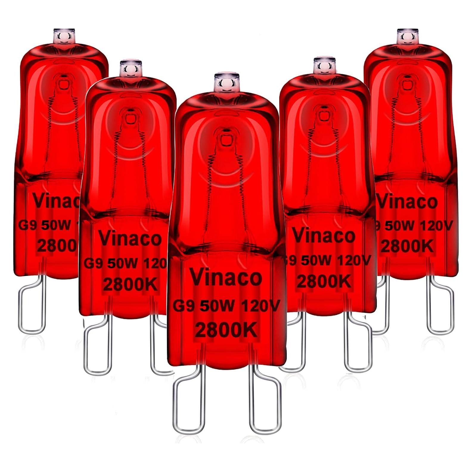 Bombillas de Calor para Reptiles Vinaco G9 50W Regulables UVA UVB