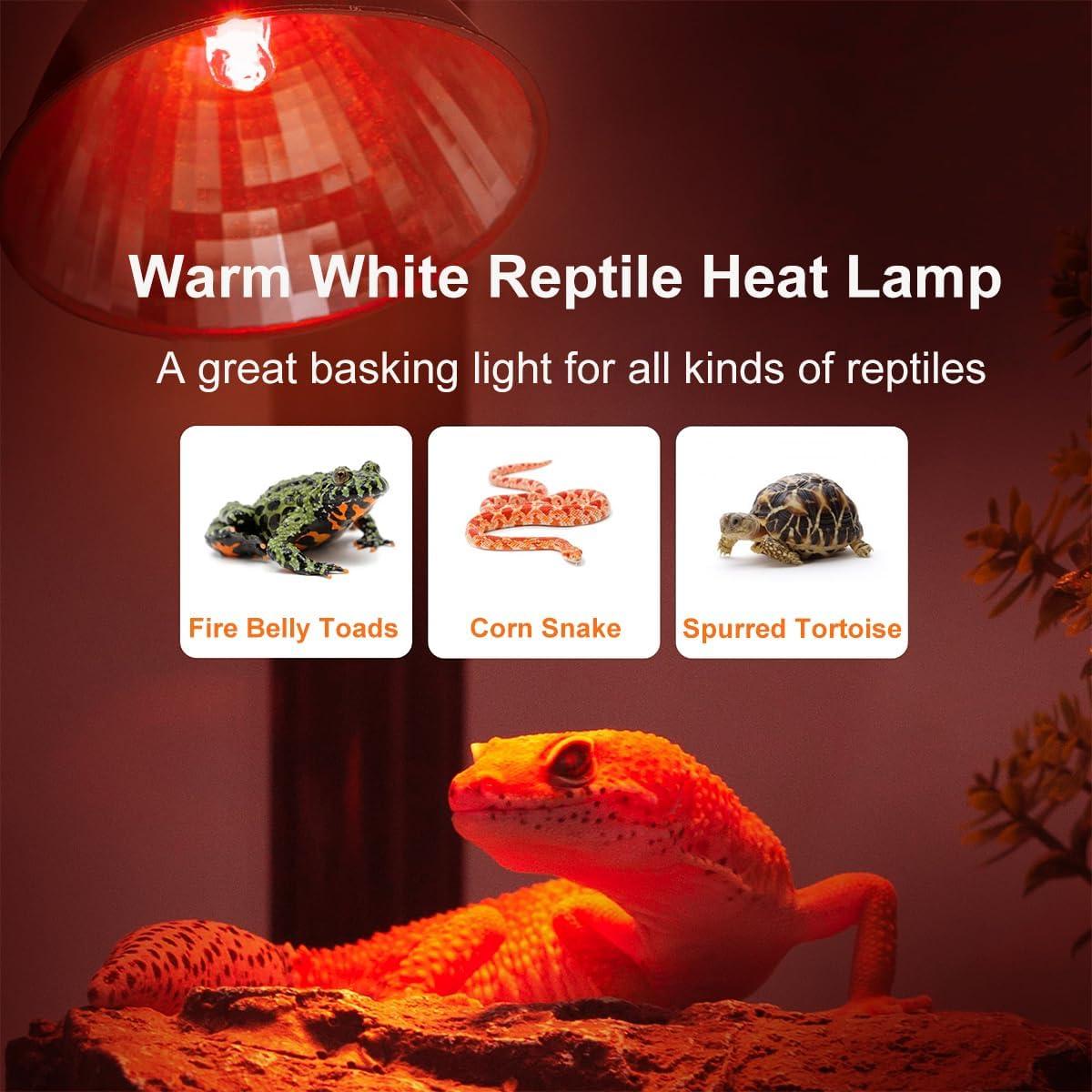 Bombillas de Calor para Reptiles Vinaco G9 50W Regulables UVA UVB