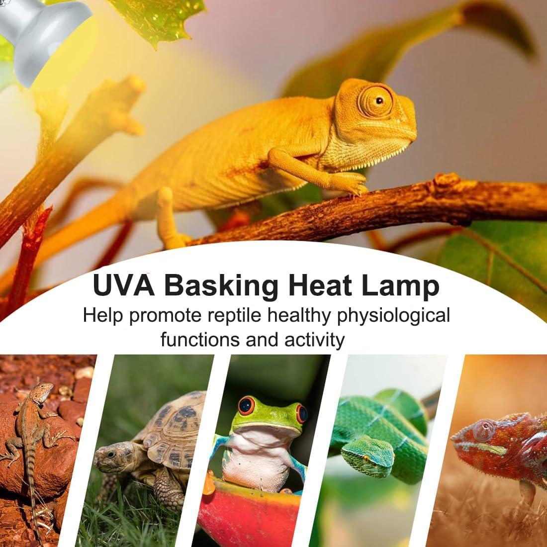 Bombillas de Calor para Reptiles Vinaco G9 50W Regulables UVA UVB