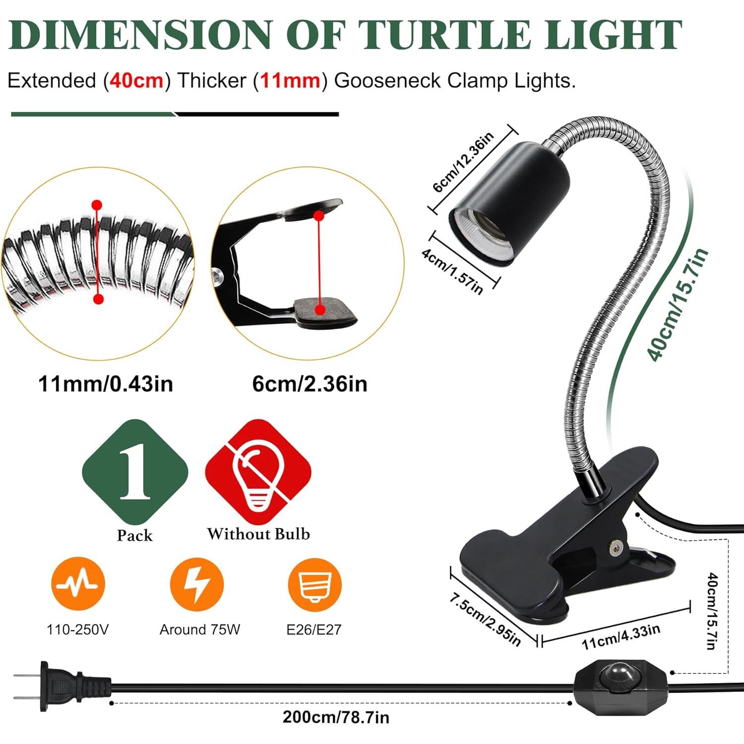 Lámpara de Calor E27 Puanticn para Reptiles y Plantas 75W