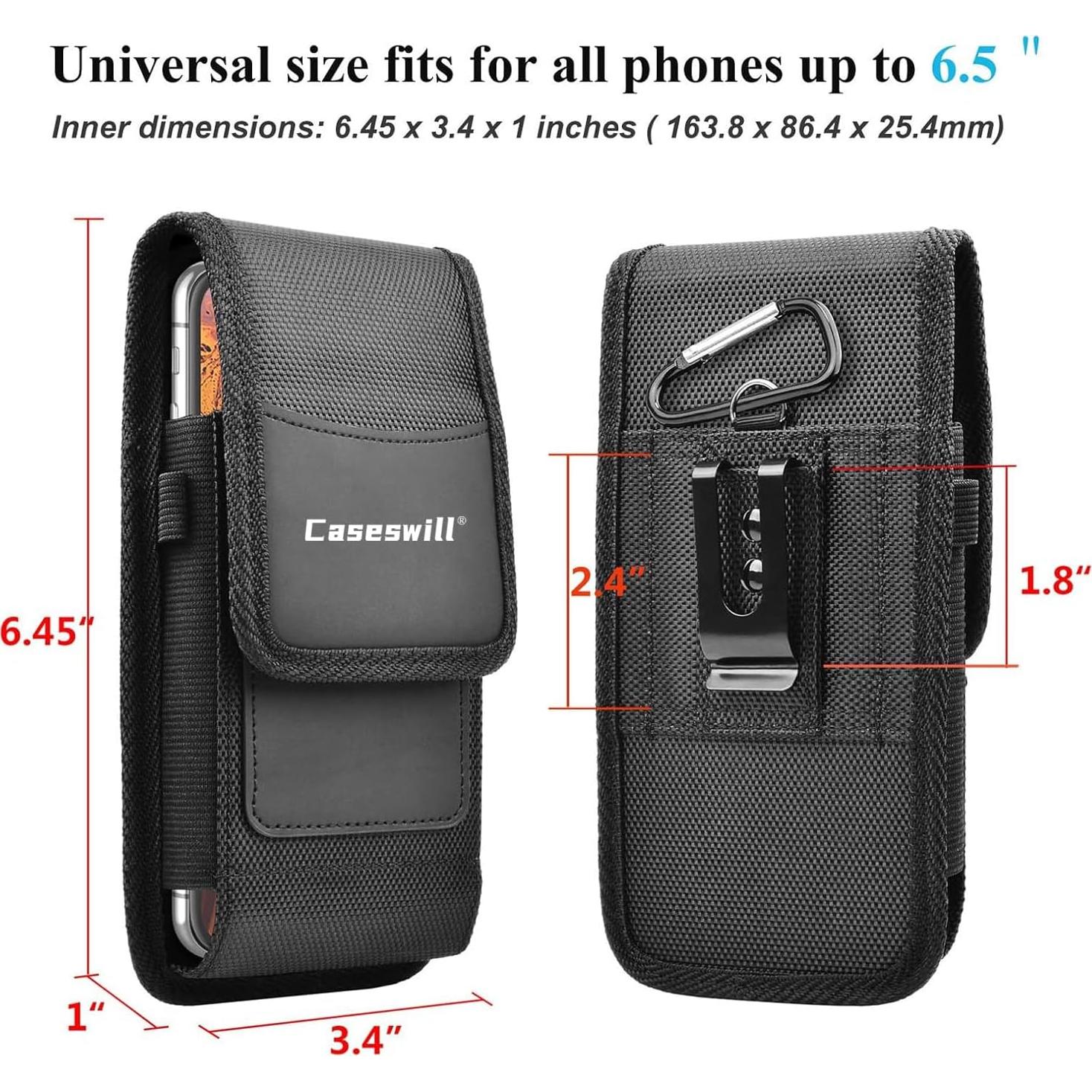 Funda de Nylon Caseswill para Cricket Icon 2026 - Negro