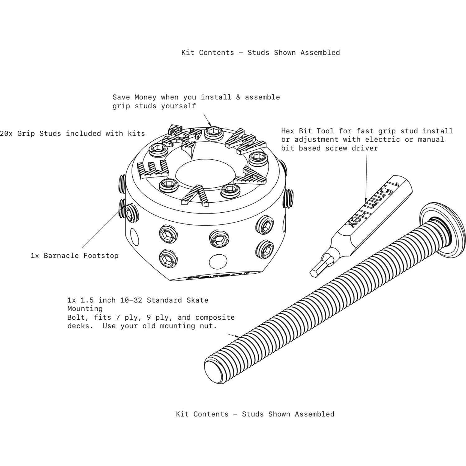 Pata de Percebe Barnacle WAVEformd para Longboard 1.52cm