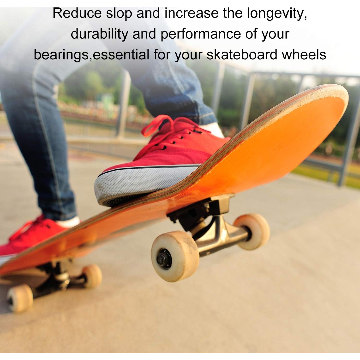 Kit de Hardware para Skateboard Hotop 56 Piezas - Espaciadores, Tuercas y Anillos