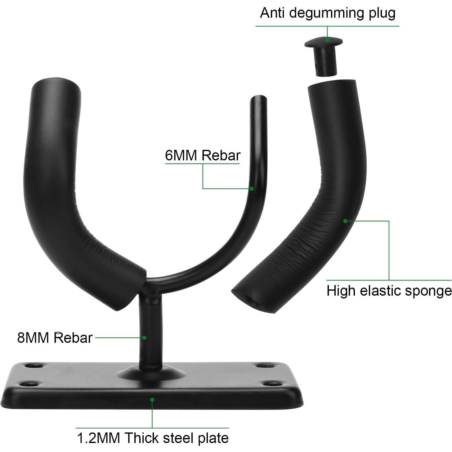 Soporte de Pared para Skateboard Coolrunner - 2 Unidades, Negro